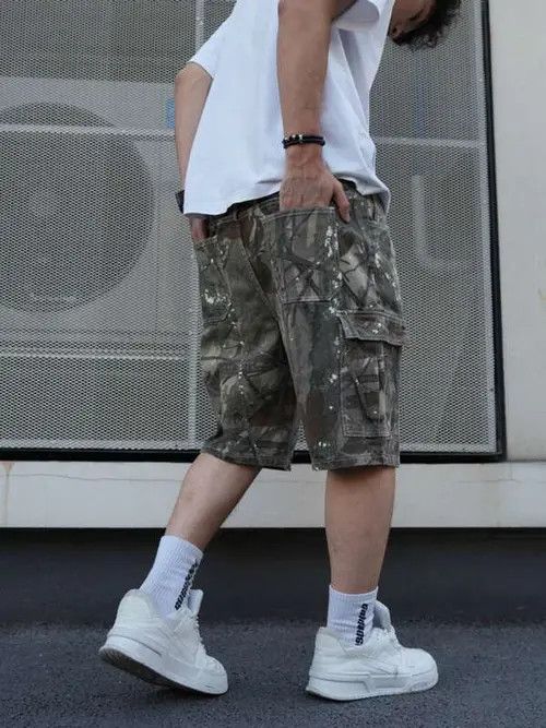 Japanese Brand American high street wide leg camouflage men's cargo jeans Size US 34 / EU 50 - 3 Thumbnail