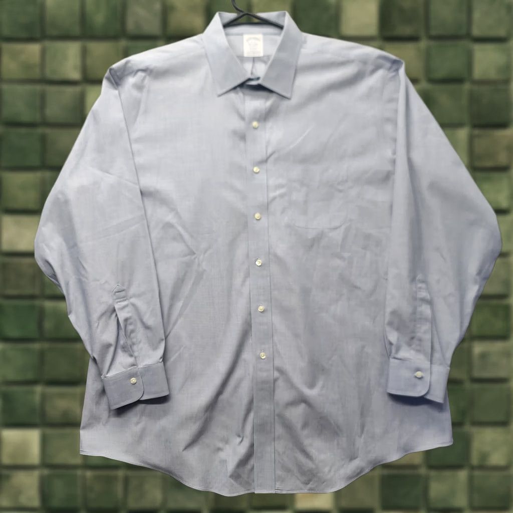 Brooks Brothers Brooks Brothers Shirt Mens 18-35 Regent Fit Supima Cotton Stretch Non Iron Button-Up Size US XXL / EU 58 / 5 - 1 Thumbnail