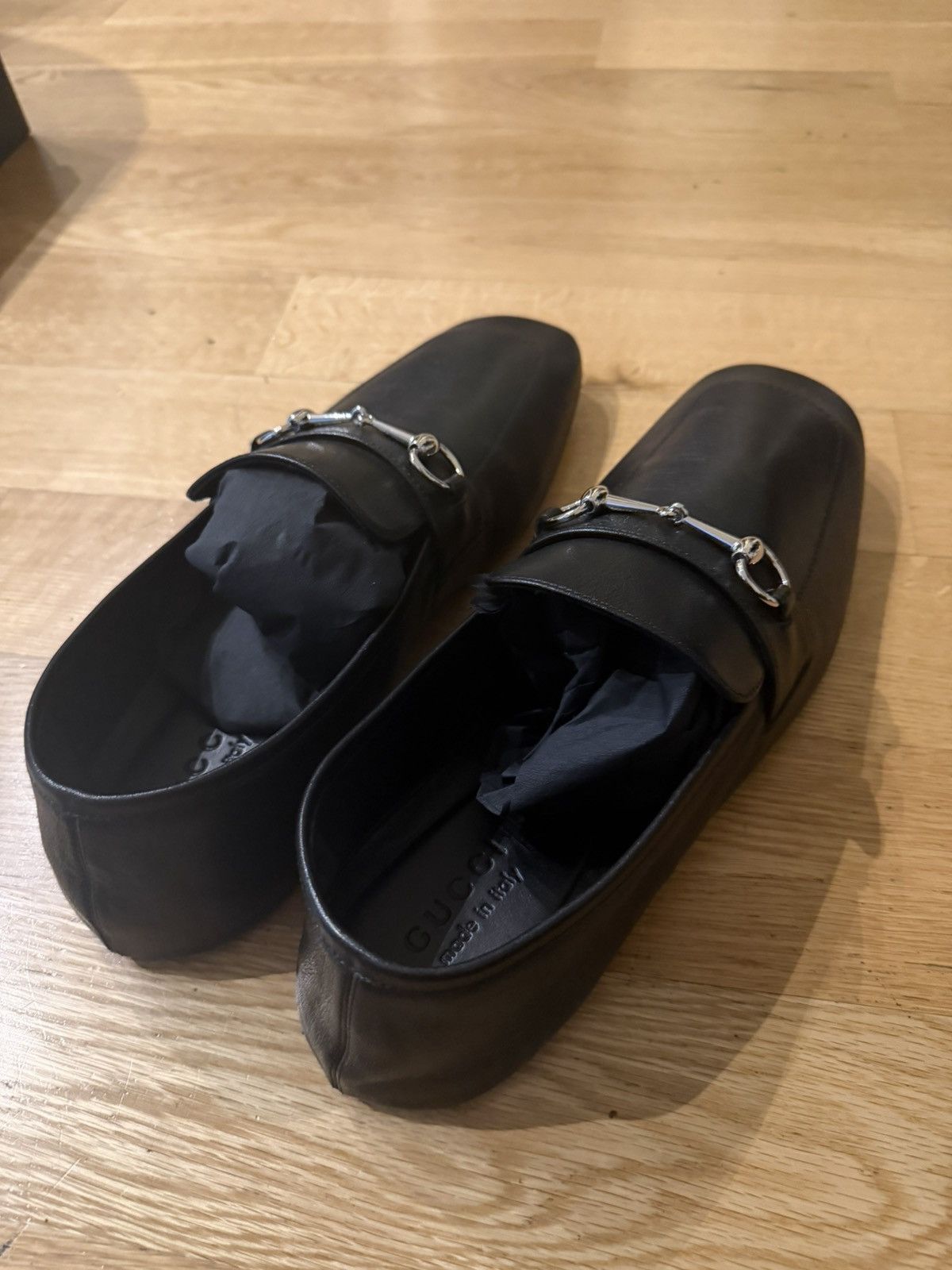 Gucci Men’s Black Leather Horsebit Loafers by Demna Size US 10.5 / EU 43-44 - 2 Thumbnail