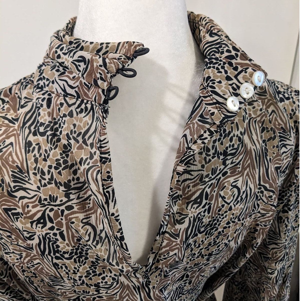 Other AWARE by Vero Moda Josephine Printed Mock Neck Dress Small Size S / US 4 / IT 40 - 8 Thumbnail