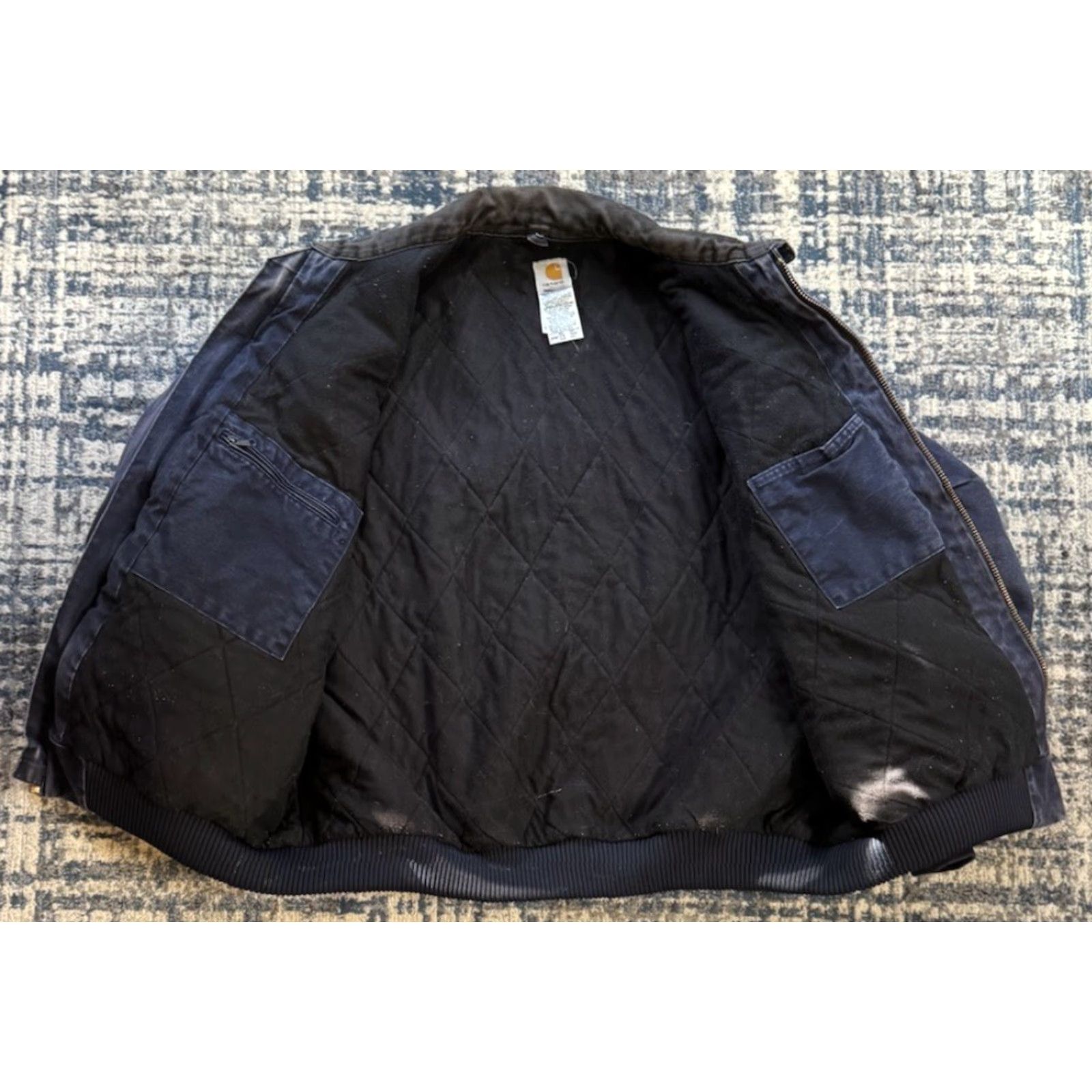 Carhartt VINTAGE Carhartt J14 MDT Santa Fe Jacket Men's Navy Quilted Workwear Coat 3XL Blue Carhartt J14 Mid-Length Quilted Canvas Coat Mens Jacket Size US XXL / EU 58 / 5 - 6 Thumbnail