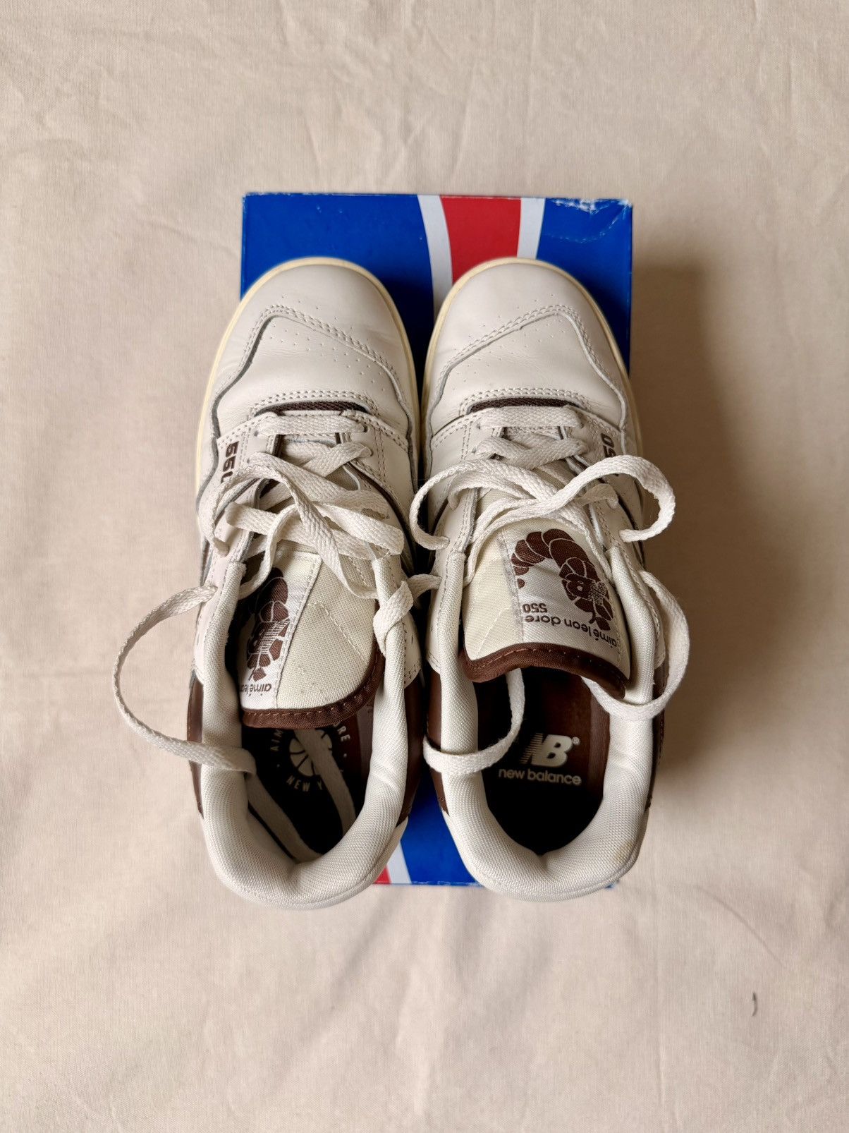 Aime Leon Dore × New Balance Aime Leon Dore x New Balance - White/Brown 550 - 6M Size US 6 / EU 39 - 3 Thumbnail