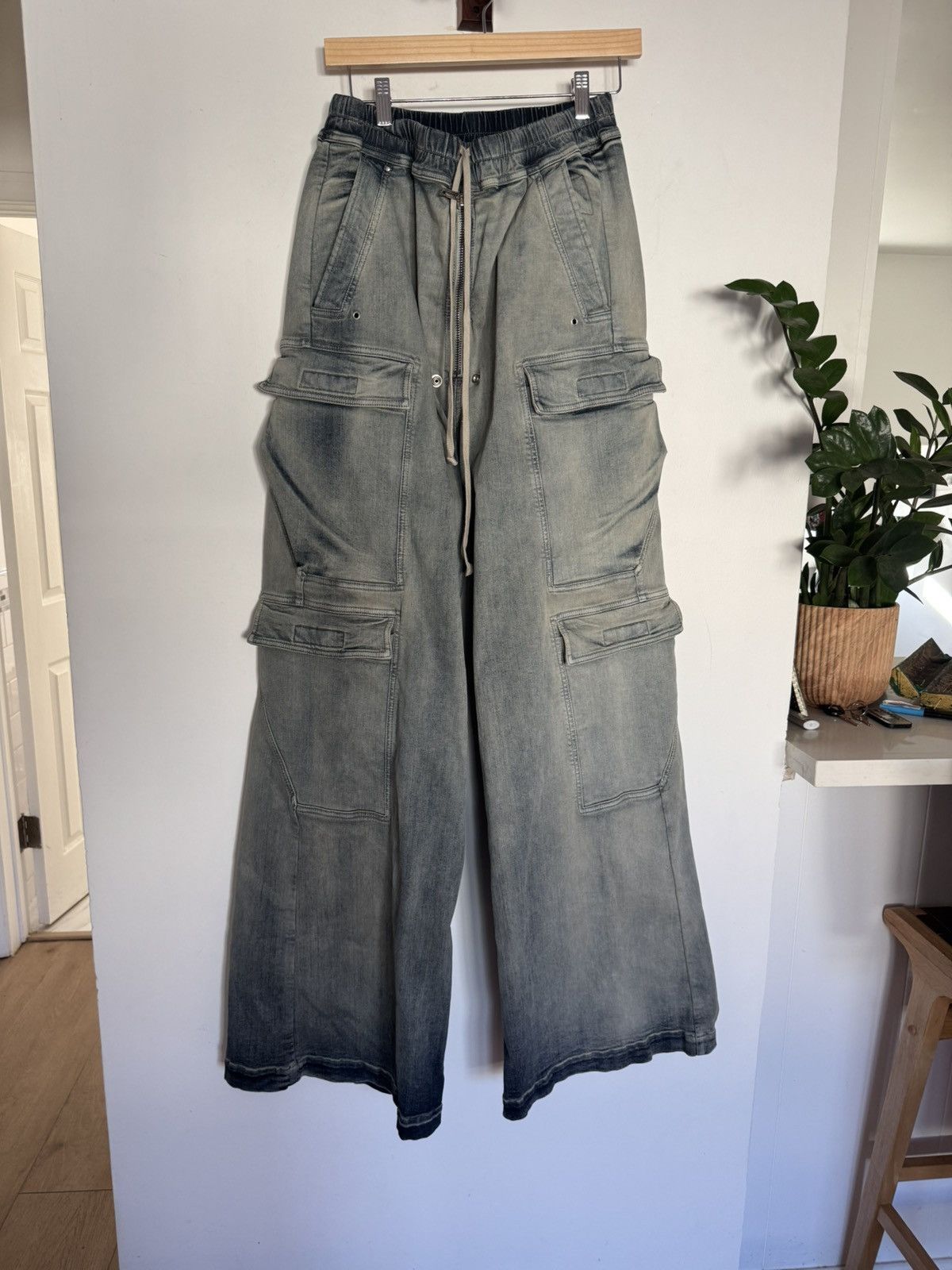Rick Owens Sky Denim Cargobelas Size US 30 / EU 46 - 1 Thumbnail