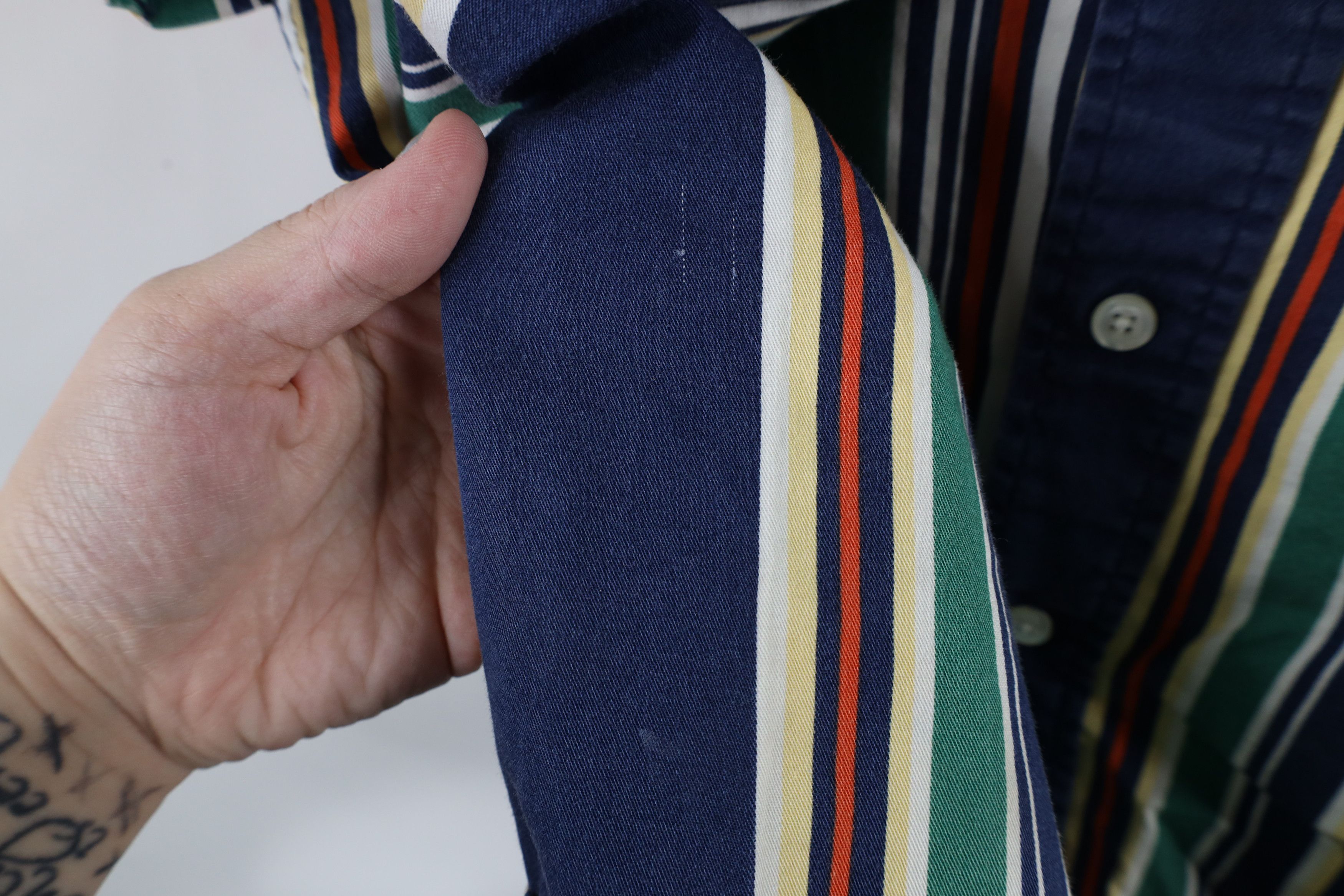 Vintage Vintage 90s Streetwear Rainbow Striped Button Down Shirt Size US L / EU 52-54 / 3 - 5 Thumbnail