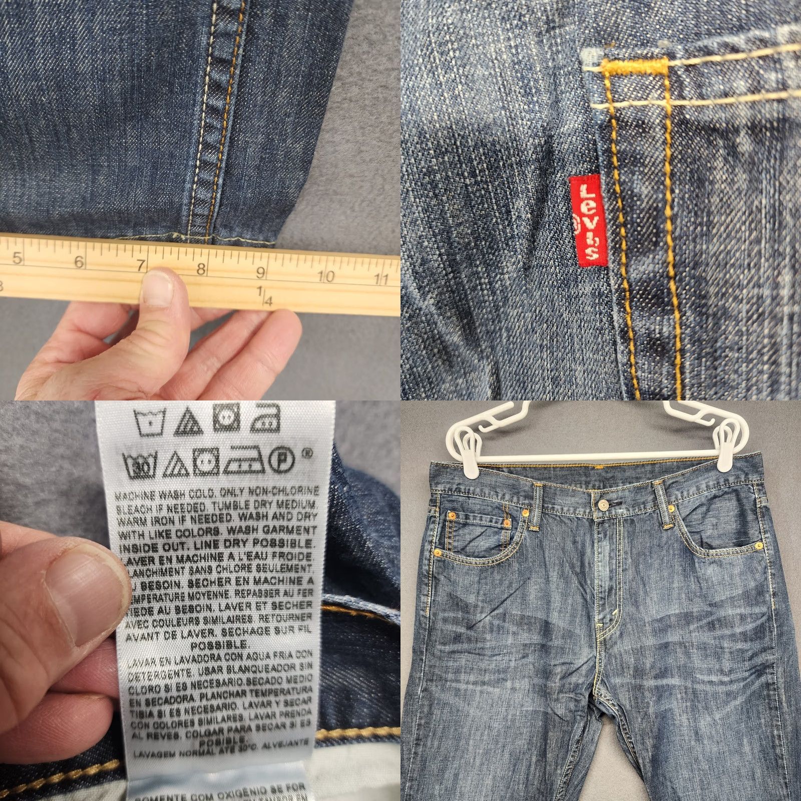 Levi's Levi's 527 Jeans Mens 36x27 Blue Bootcut Western Cowboy 100% Cotton Tagged 36x30 Jeans Mens Wardrobe Essentials Denim Cotton 5-Pocket Size US 36 / EU 52 - 8 Thumbnail