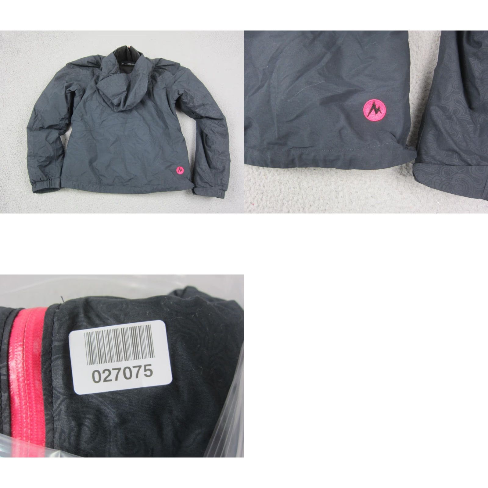 Marmot Marmot Womens Jacket Small Black Membrain Full Zip Windbreaker Hooded Raincoat Size S / US 4 / IT 40 - 9 Thumbnail
