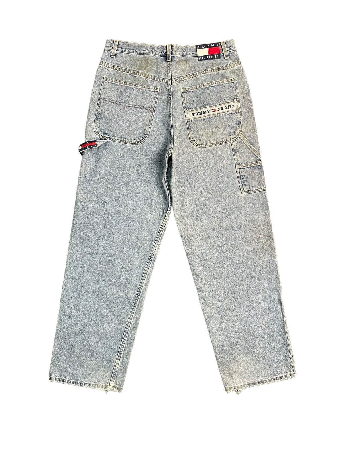 image of Jnco x Tommy Hilfiger Vintage Tommy Hilfiger Carpenter Baggy Jeans in Blue, Men's (Size 34)