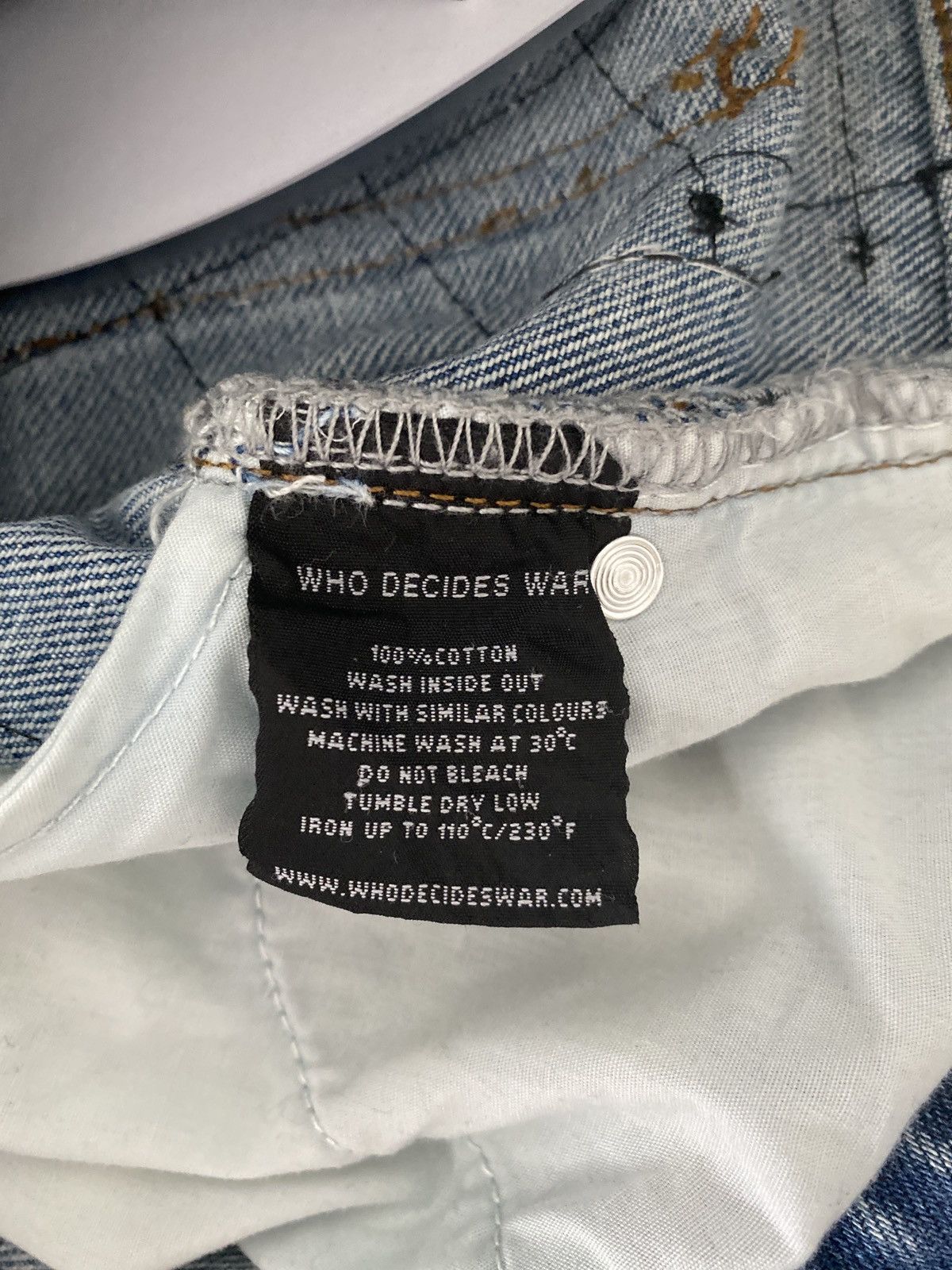 Who Decides War Who Decides War Sky Grid Lace Denim Size US 32 / EU 48 - 5 Thumbnail