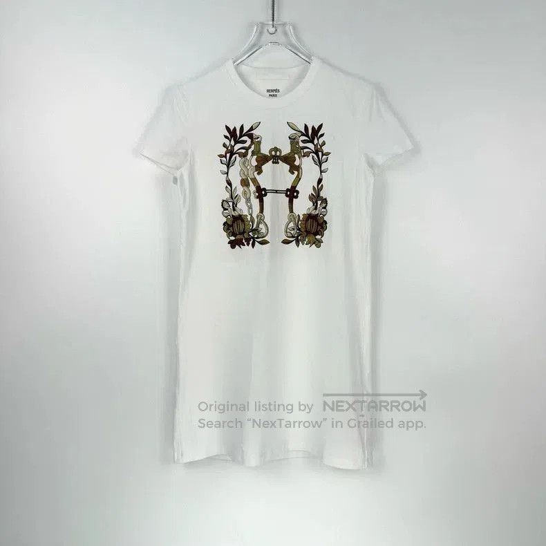 Hermes Hermes White Printed Short. Size M / US 6-8 / IT 42-44 - 3 Thumbnail