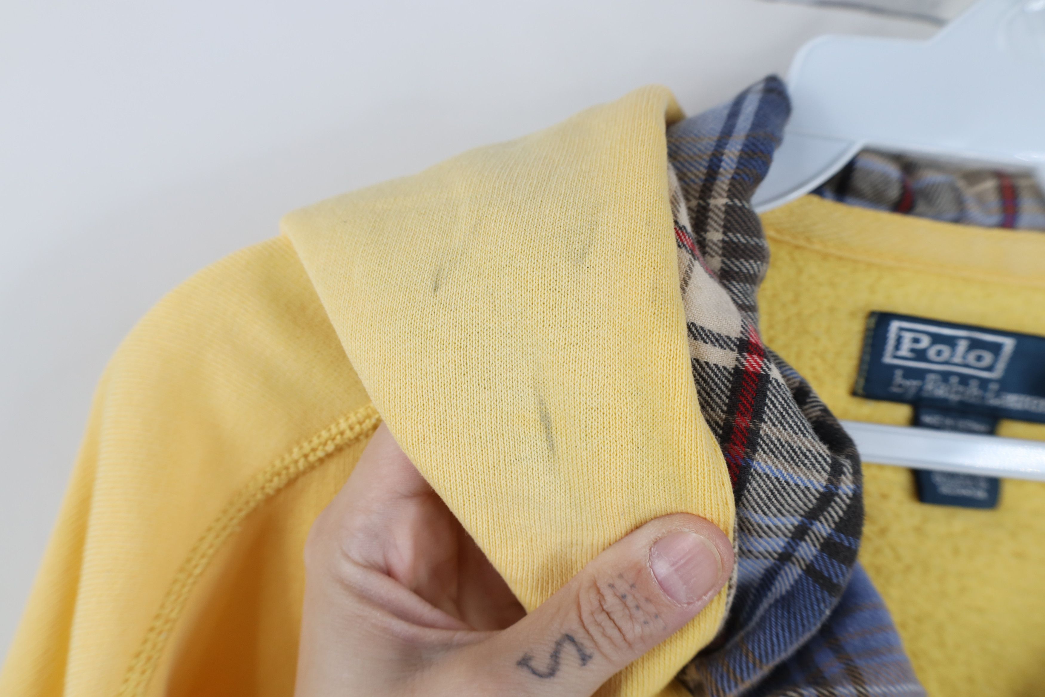 Ralph Lauren Vintage 90s Ralph Lauren Full Zip Hoodie Sweatshirt Yellow Size US XL / EU 56 / 4 - 11 Thumbnail
