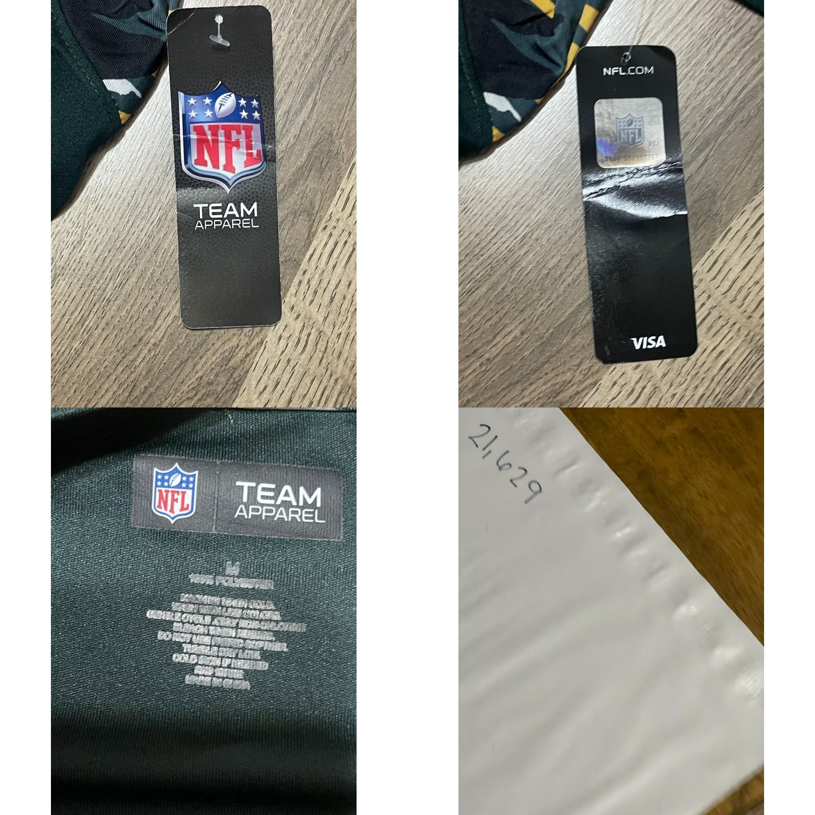 Vintage Team Apparel Shirts Men’s Medium Green Bay Packers NFL Football T-Shirt Green Short Sleeve Regular Mens Size US M / EU 48-50 / 2 - 8 Thumbnail