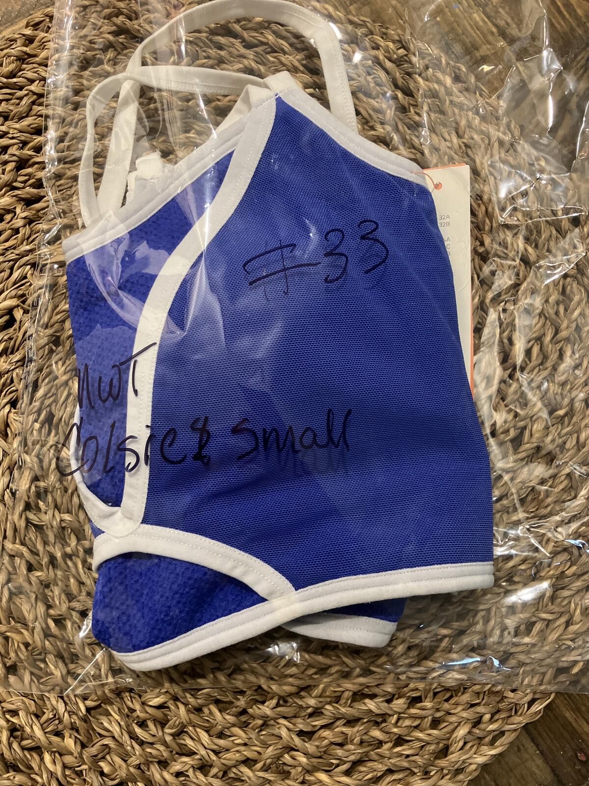 Other NWT Colsie Blue Sports Bra with White Trim, Size Small Size ONE SIZE - 6 Thumbnail