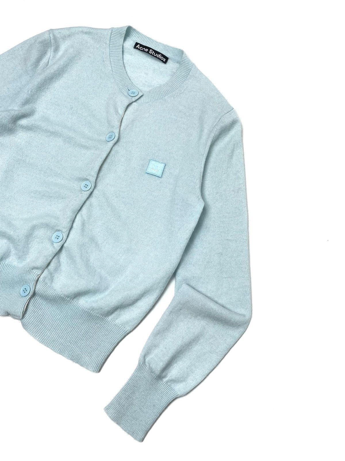 Acne Studios ACNE STUDIOS Face Logo Wool Knit Cardigan – Size S Size S / US 4 / IT 40 - 2 Thumbnail