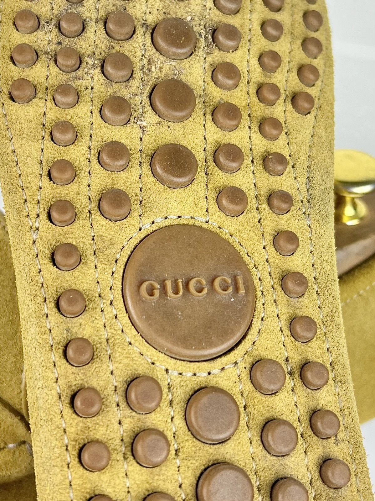 Gucci GUCCI Loafers Suede Moccasins Shoes HORSEBIT Buckle Yellow Size US 9.5 / EU 42-43 - 16 Thumbnail