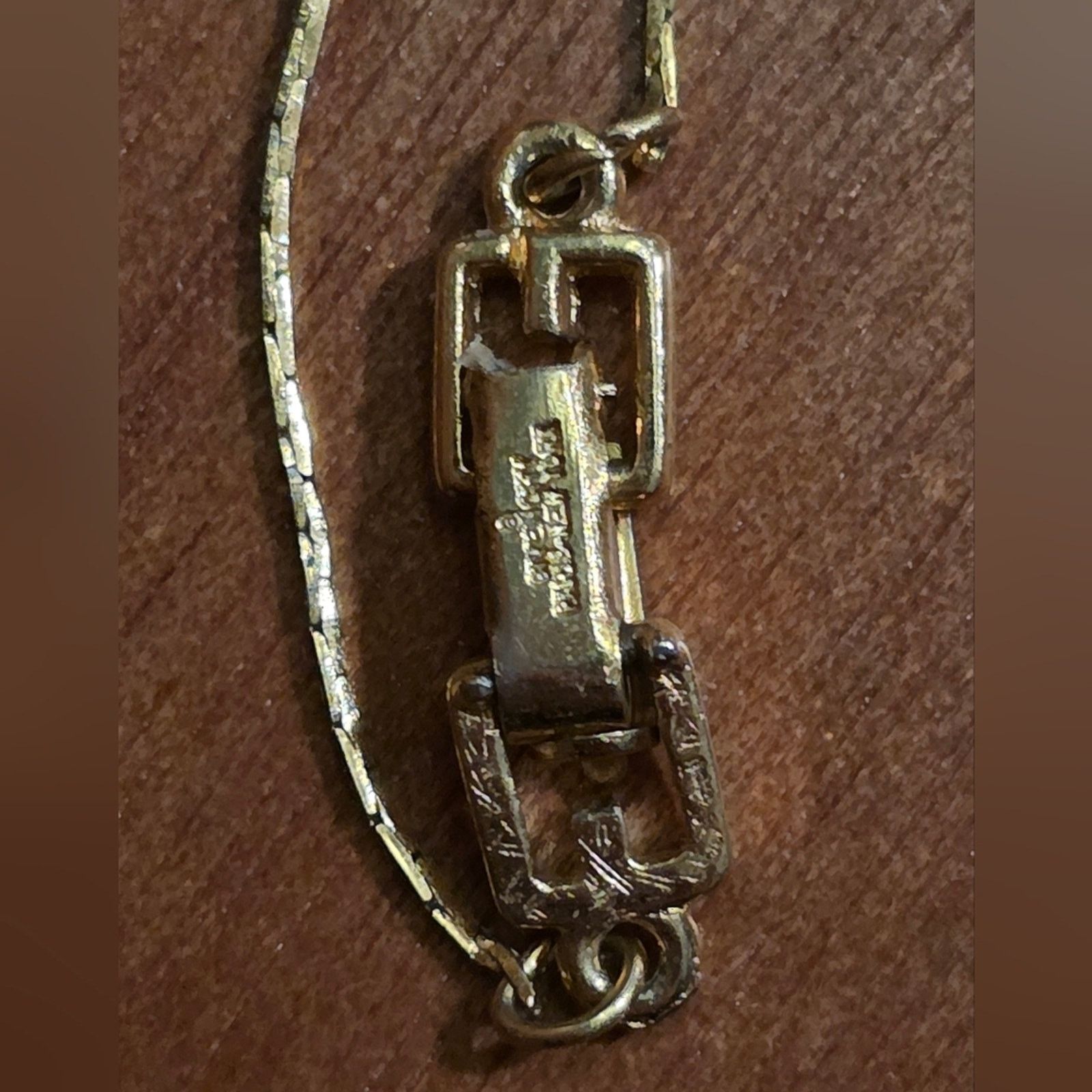 Givenchy Vintage Givenchy Gold Pendant Necklace Baguette Crystal 16in Size ONE SIZE - 3 Thumbnail