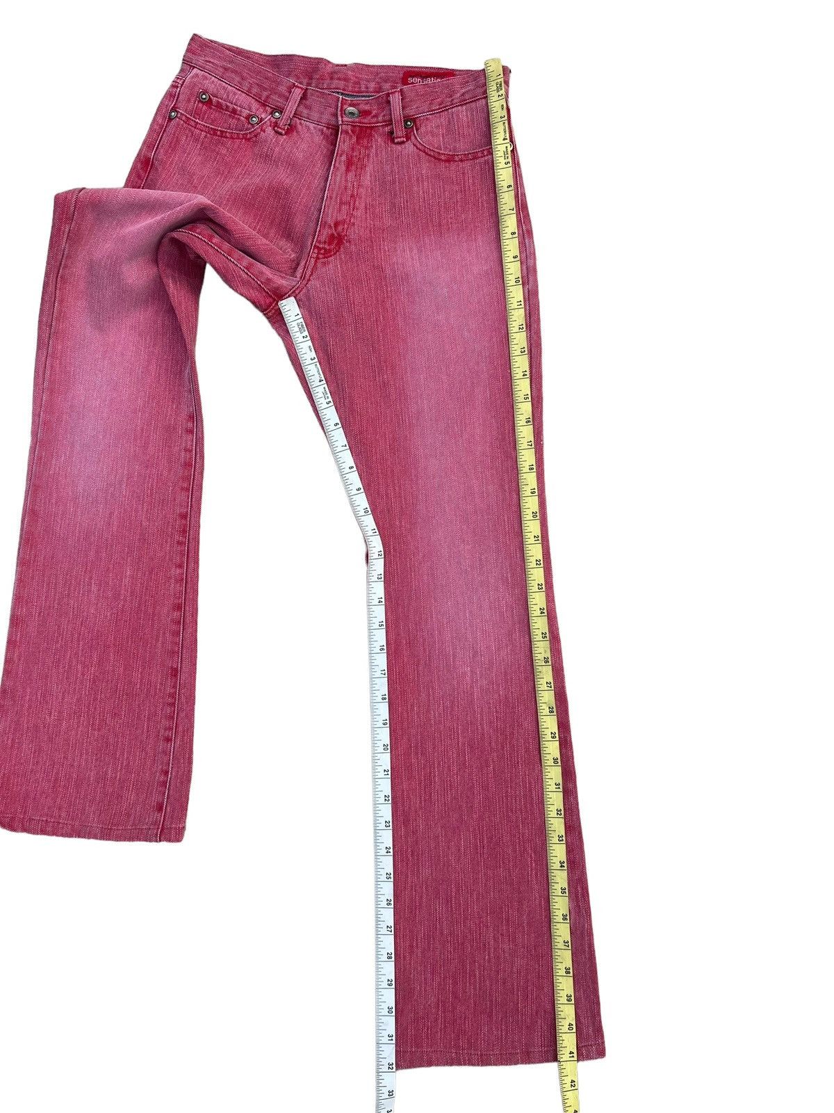 semanticdesign Vintage Semantic Design Sensation Fade Red Denim Flare Jeans Size US 29 - 5 Thumbnail