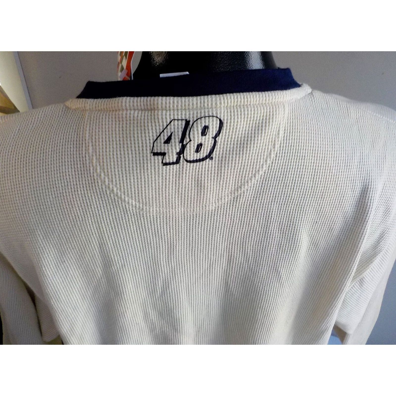 Chase Authentics CHASE AUTHENTICS LS Thermal T Shirt Team Lowes Racing XL Ivory/Navy - New With Tag Size US XL / EU 56 / 4 - 4 Thumbnail