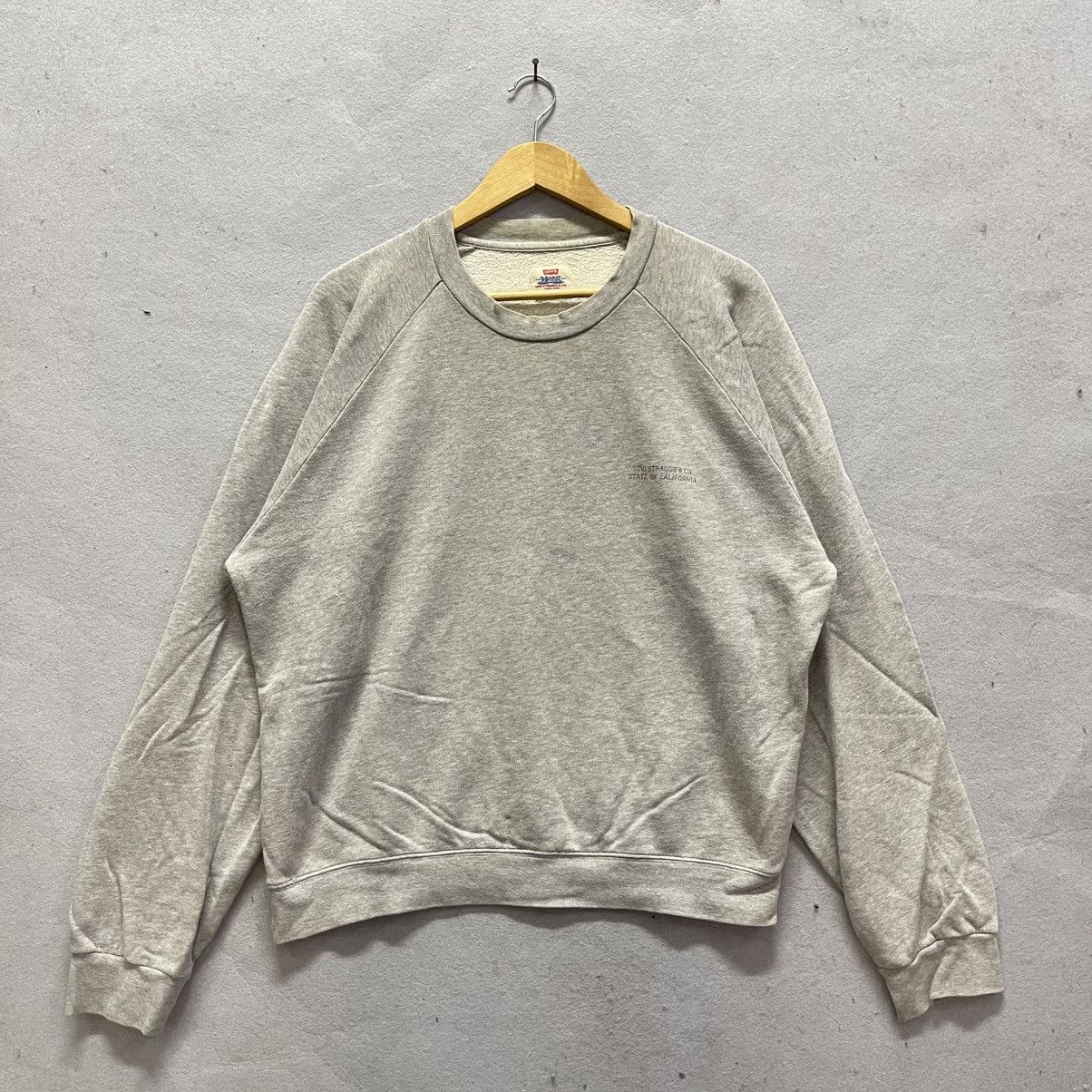 Levi's Levi’s Plain Grey Crewneck Sweatshirt – 90s Vintage Size US L / EU 52-54 / 3 - 1 Thumbnail