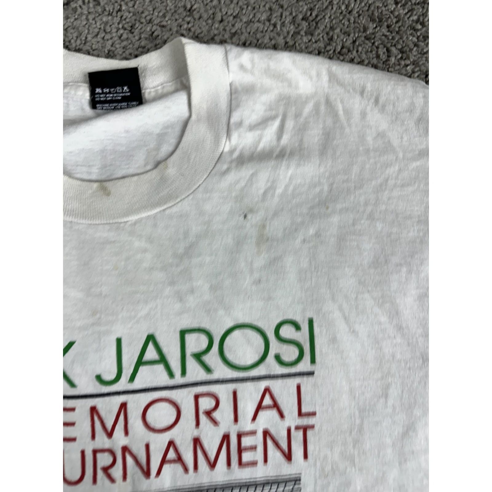 Vintage VINTAGE Frank Jarosi Memorial Tournament Shirt Mens XL White Soccer Columbus 1990 90s Size US XL / EU 56 / 4 - 6 Thumbnail