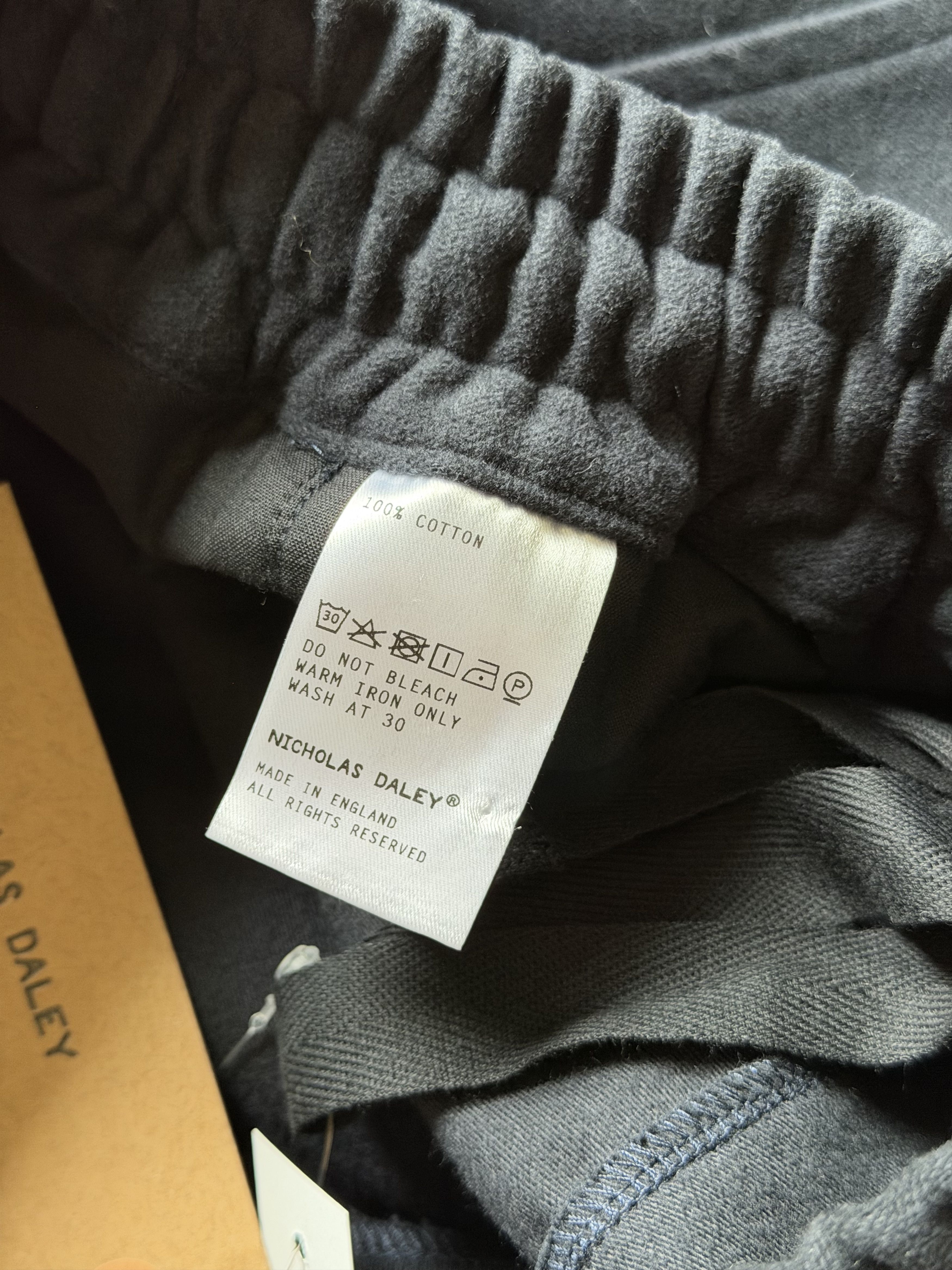 Nicholas Daley Nicholas Daley Brushed Moleskin Wide Leg Cargo Pants Navy Size US 32 / EU 48 - 8 Thumbnail