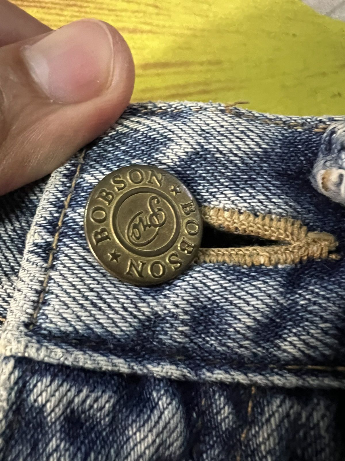 Japanese Brand 💥90’s Vintage Bobson Pro Distress Light Wash Jean Size US 28 / EU 44 - 11 Thumbnail