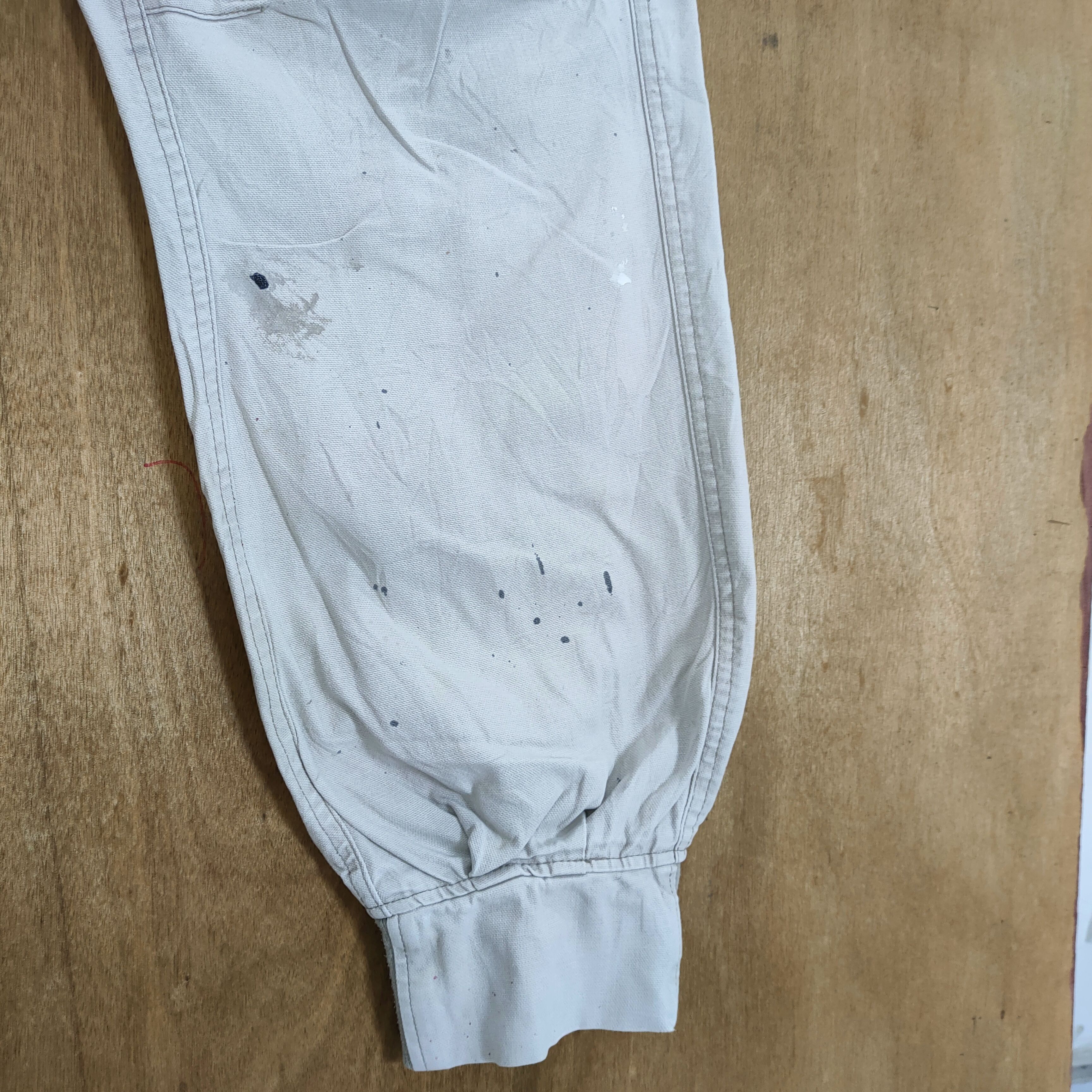 Japanese Brand VINTAGE GENBA DISTRESSED FADED WHITE BAGGY CARGO PANTS Size US 34 / EU 50 - 7 Thumbnail