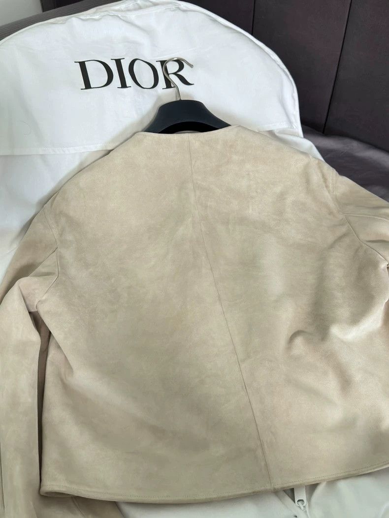 Dior Dior 23ss co-branded collarless leather jacket 2502-Nextarr Size US M / EU 48-50 / 2 - 6 Thumbnail