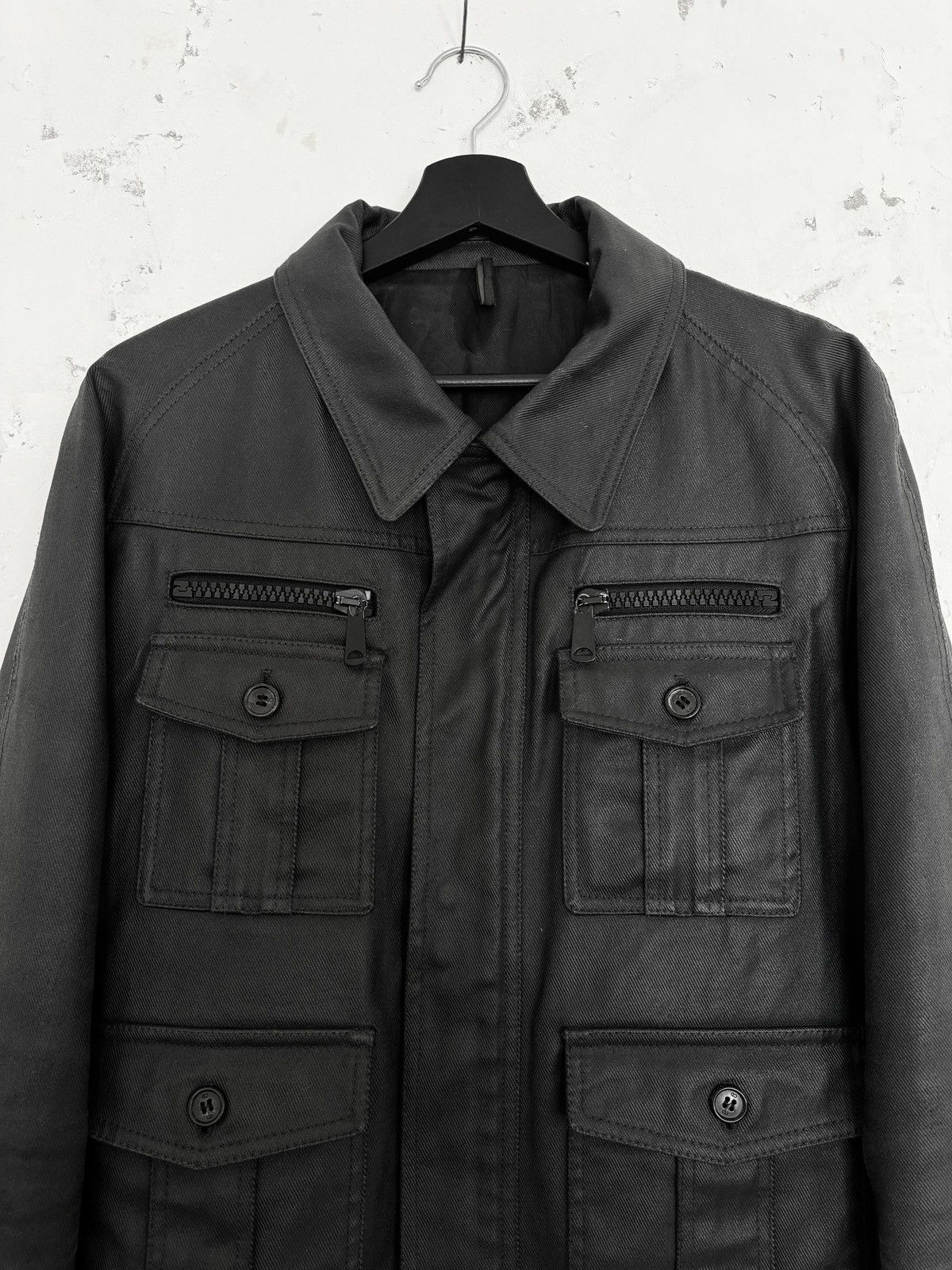 Dior × Hedi Slimane Dior Homme AW06 Waxed Military Cargo Jacket Size US M / EU 48-50 / 2 - 3 Thumbnail