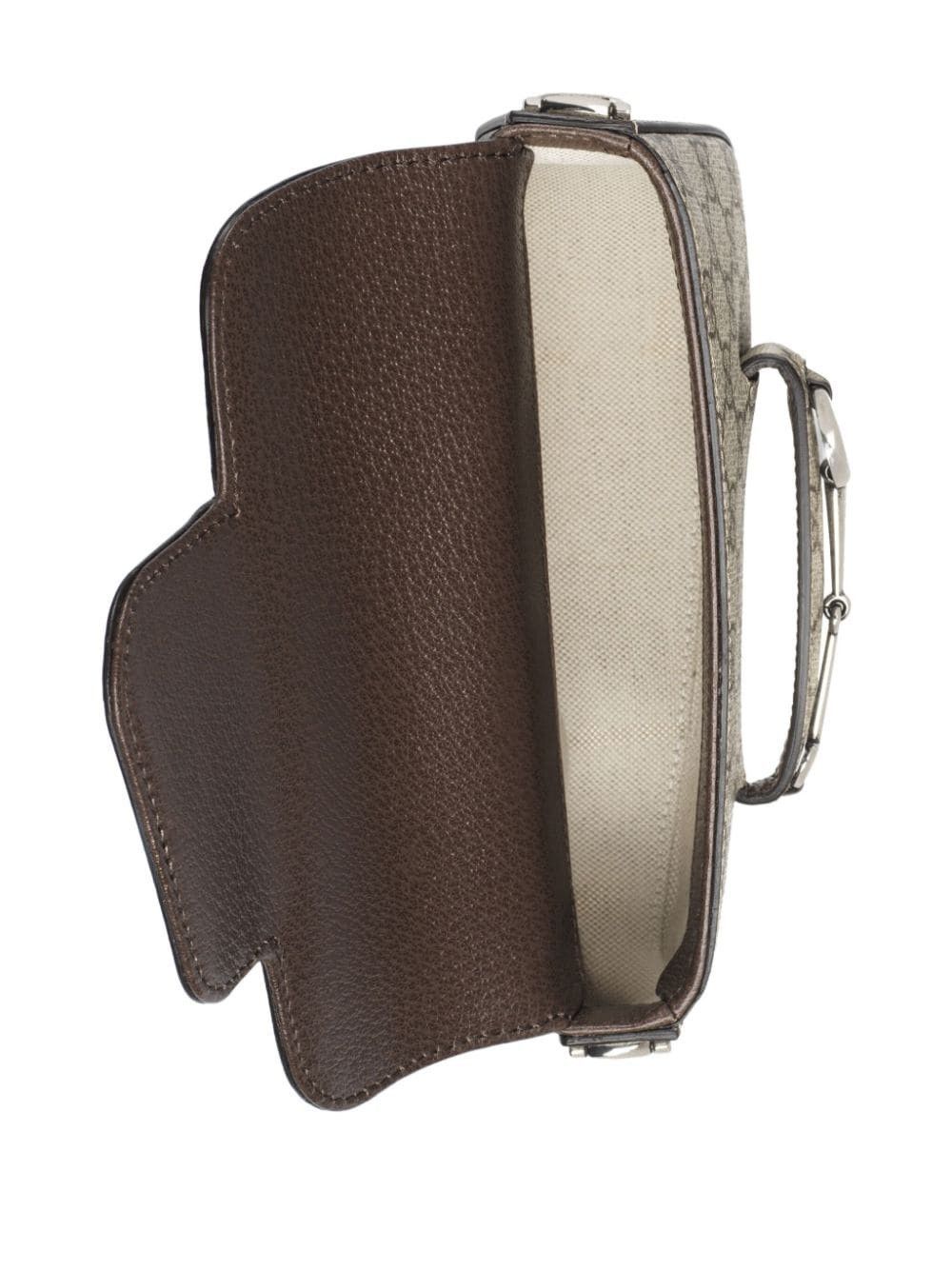 Gucci o1s1wg110225 Size:OS/ Horsebit Mini Shoulder Bag Beige/Brown Size ONE SIZE - 6 Thumbnail