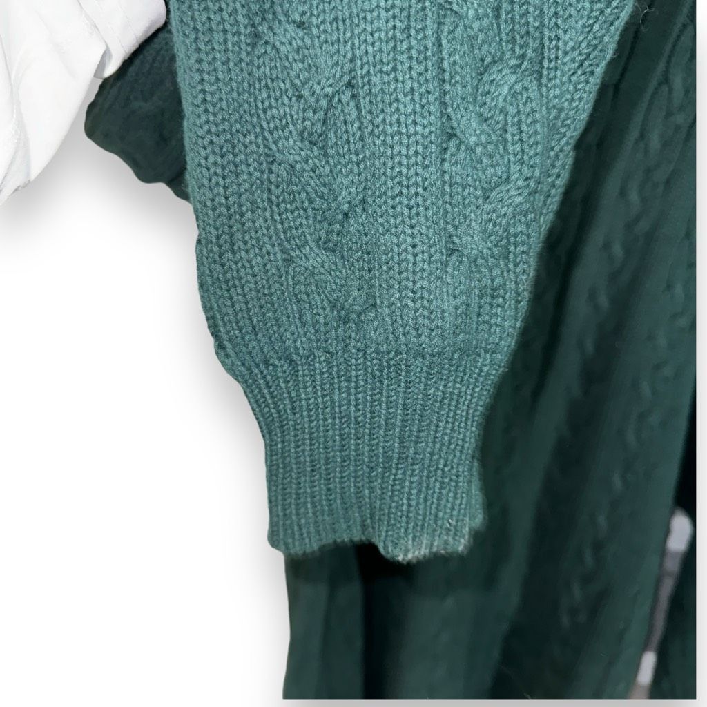 Nautica 90s Nautica Forest Green Cableknit Fisherman’s Sweater XL Size US XL / EU 56 / 4 - 5 Thumbnail