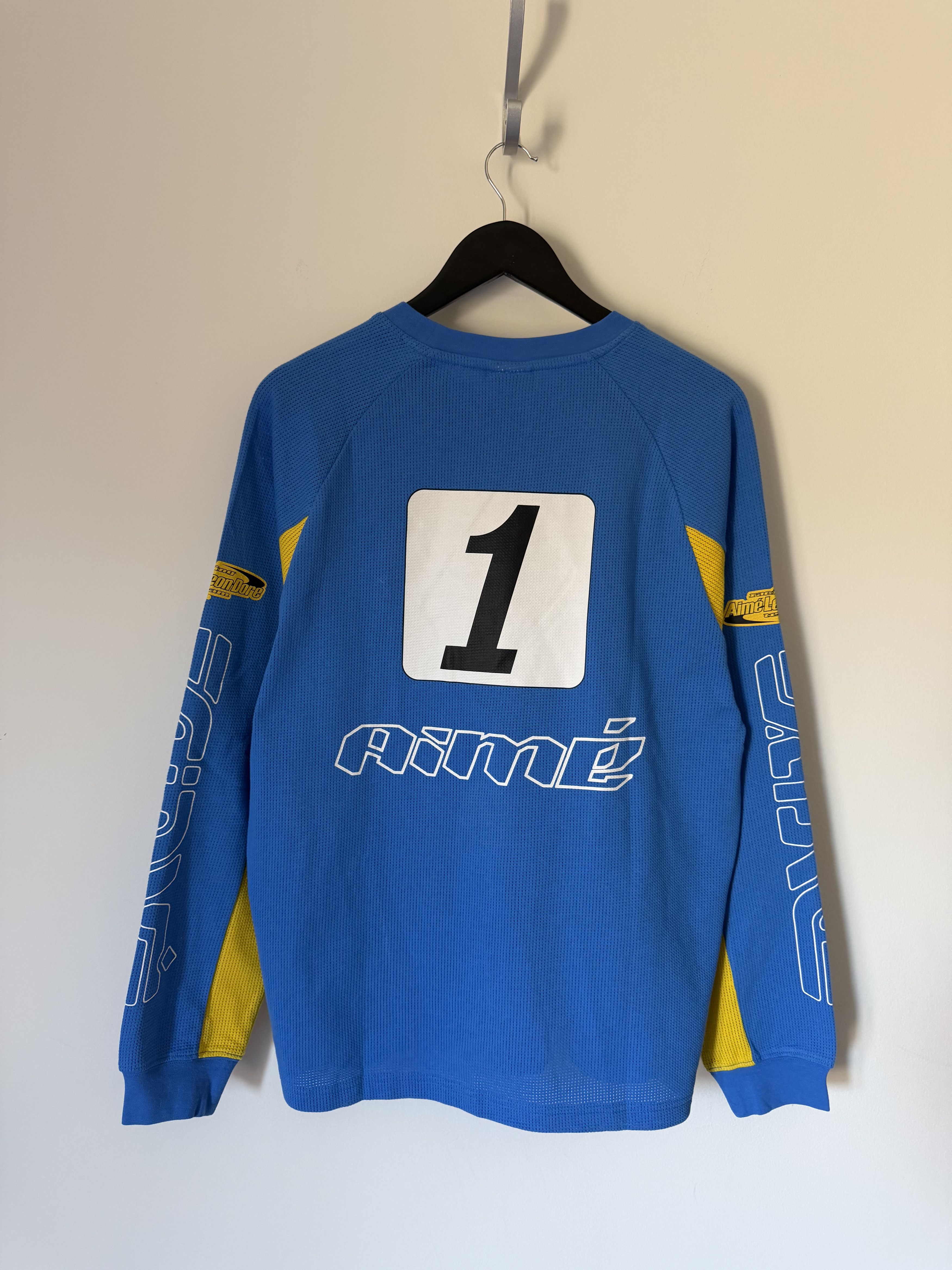 Aime Leon Dore Aime Leon Dore Mesh Wave Running Long Sleeve Top in Blue Size US L / EU 52-54 / 3 - 6 Thumbnail