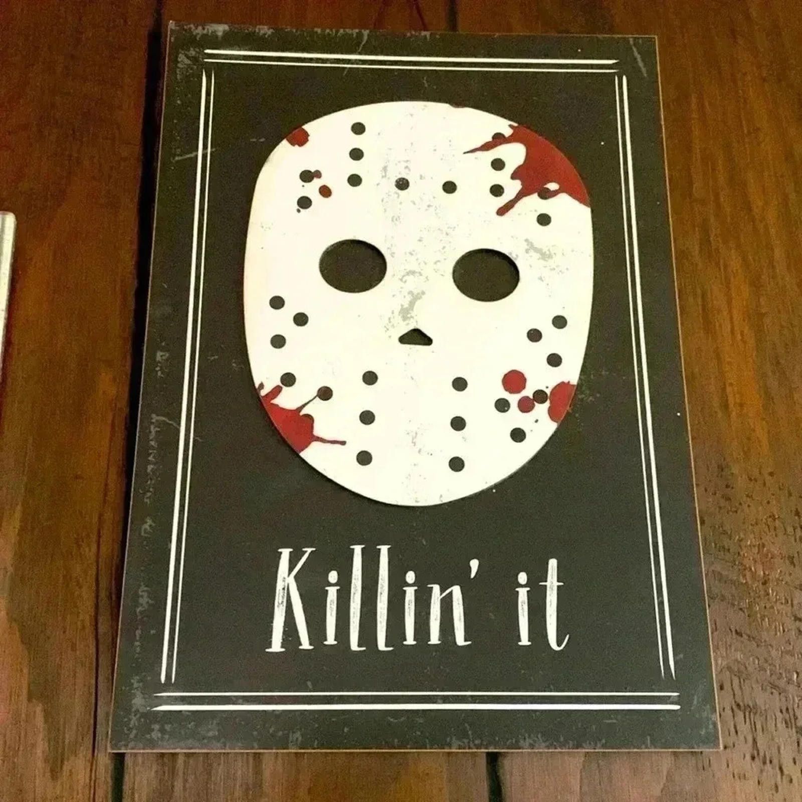 Designer Halloween horror Jason Friday the 13th sign🎃 Size ONE SIZE - 1 Thumbnail