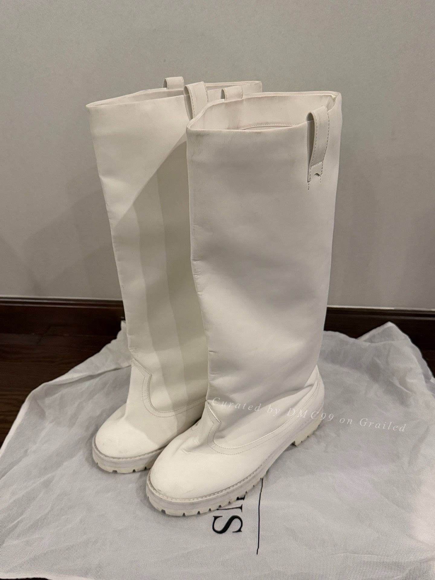 Vintage Anonymous White Long Boots Size US 11 / EU 44 - 1 Thumbnail