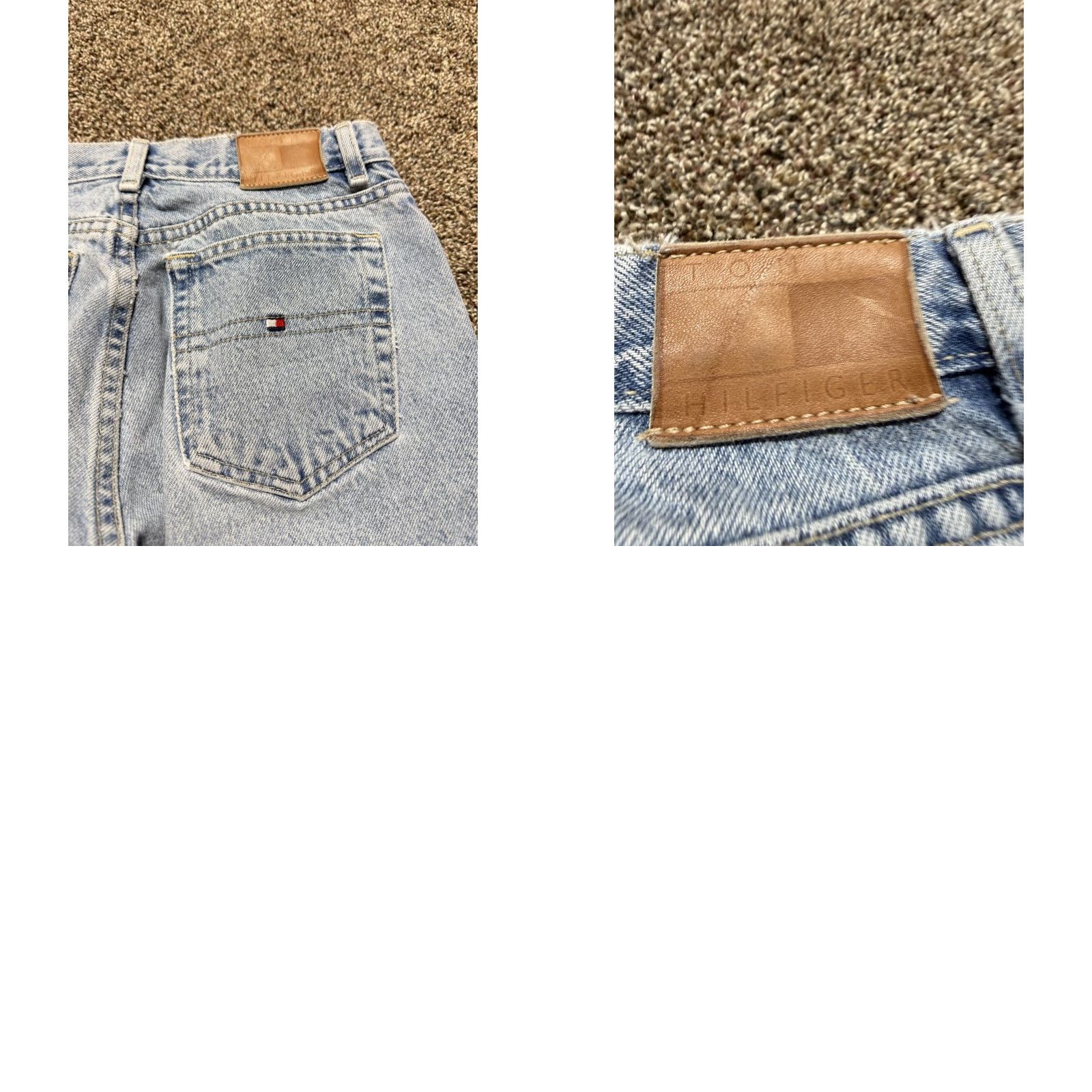 Tommy Hilfiger VINTAGE Tommy Hilfiger Women Jeans 26 30 Blue Denim HEMMED Distress 4- Pocket 5-Pocket Design Straight Modern Regular Jeans Womens Size 27" / US 4 / IT 40 - 9 Thumbnail