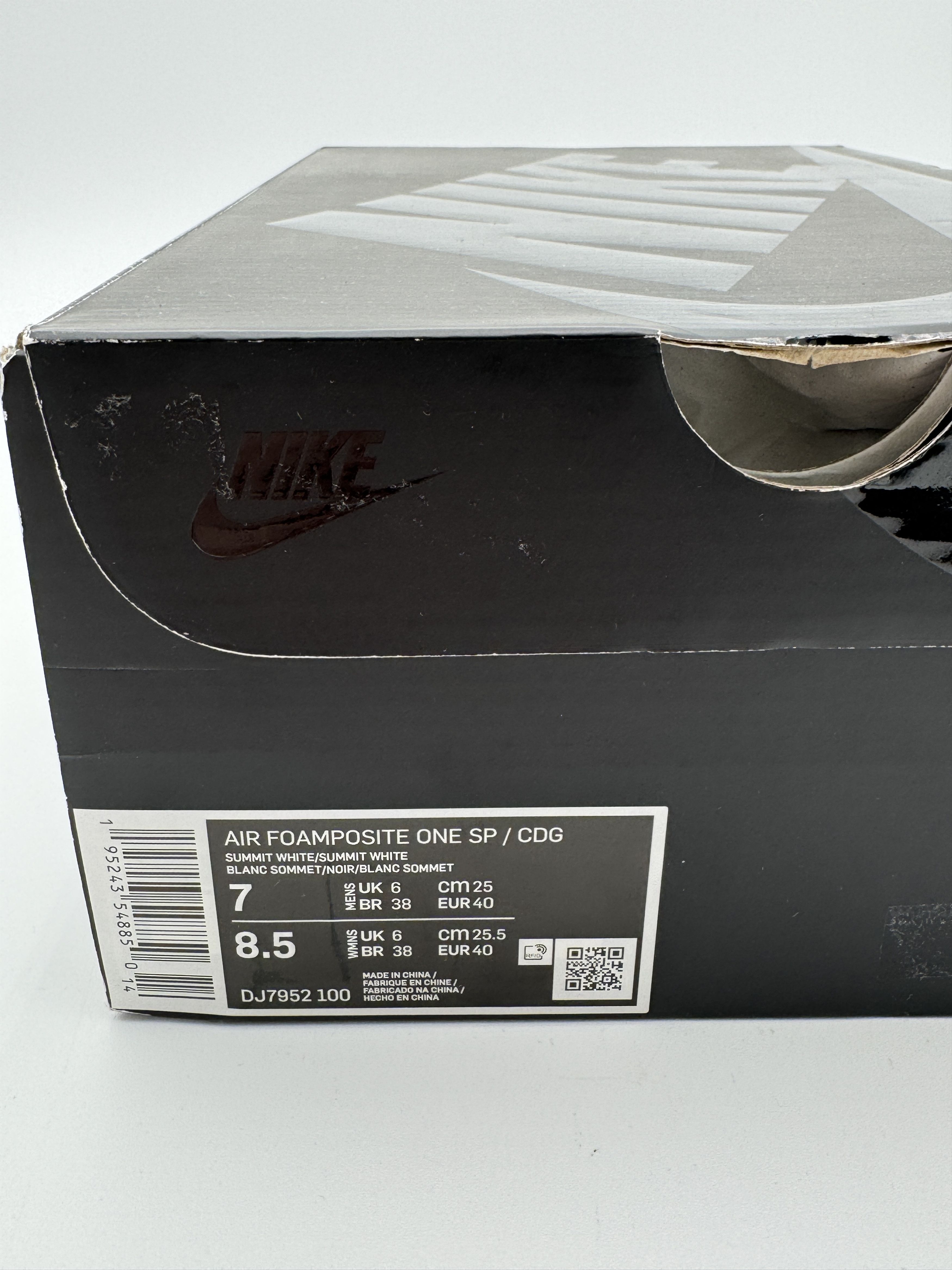 Comme des Garcons × Nike CDG Nike Air Foamposite One SP White Size US 7 / EU 40 - 10 Thumbnail
