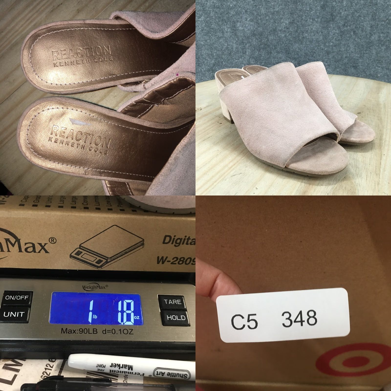 Kenneth Cole Kenneth Cole Reaction Mass Ter Mind Sandals Slip On Pink Suede Womens 6.5M Slide Casual Size US 7 / IT 37 - 11 Thumbnail