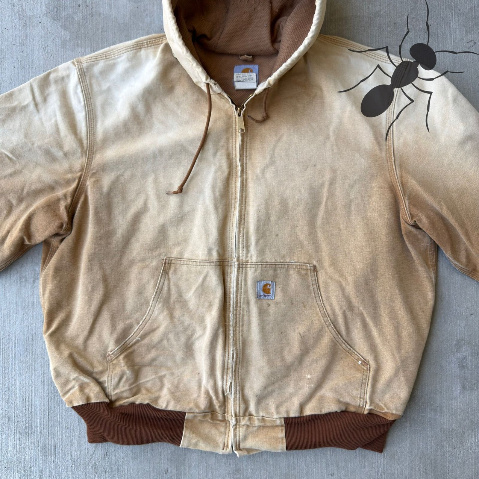 Carhartt × Vintage Carhartt J 131 BRN faded brown hooded work wear jacket Size US XL / EU 56 / 4 - 3 Thumbnail