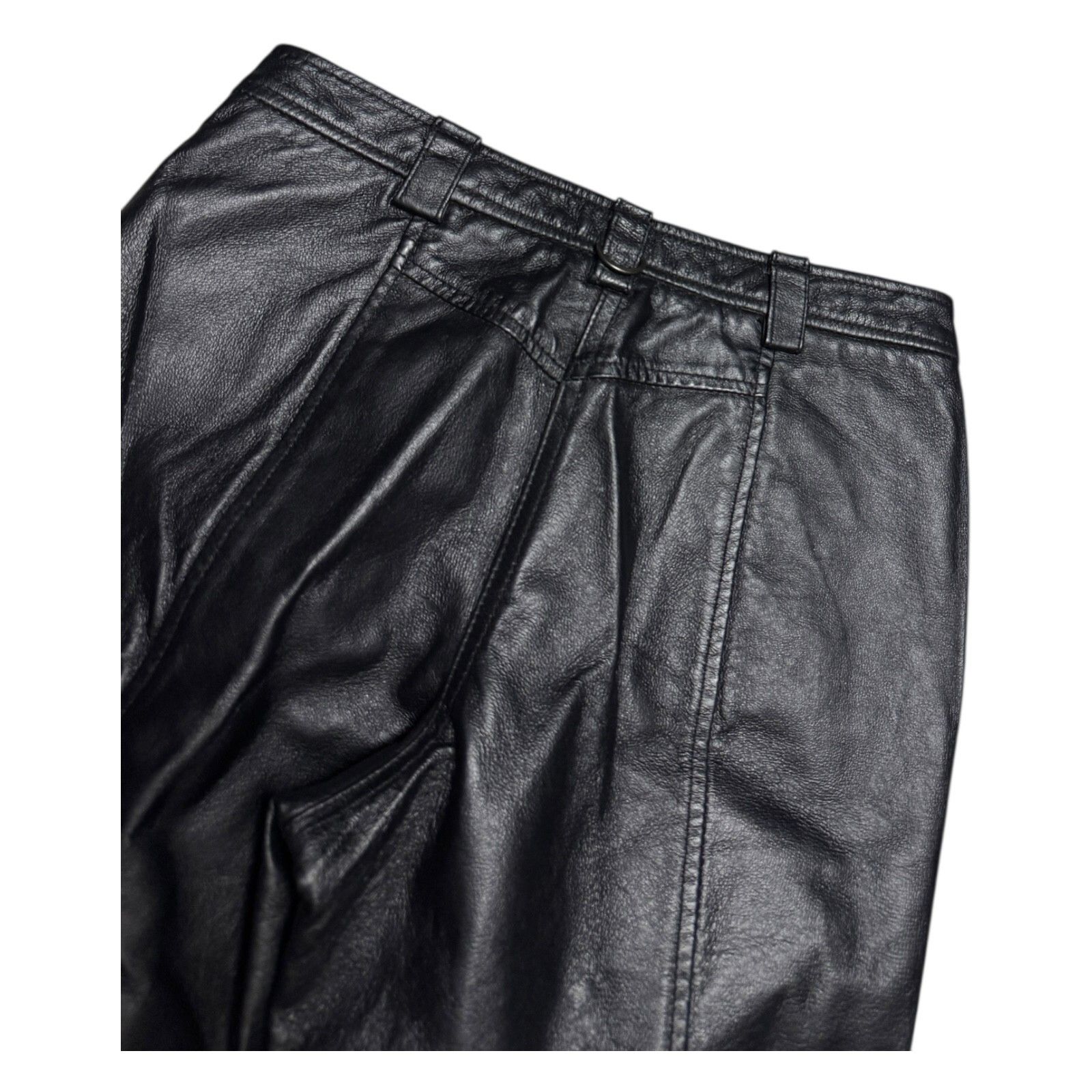 Leather × Vintage VINTAGE GENUINE LEATHER BGN Motorcycle Biker Pants Small Size 26" / US 2 / IT 38 - 4 Thumbnail