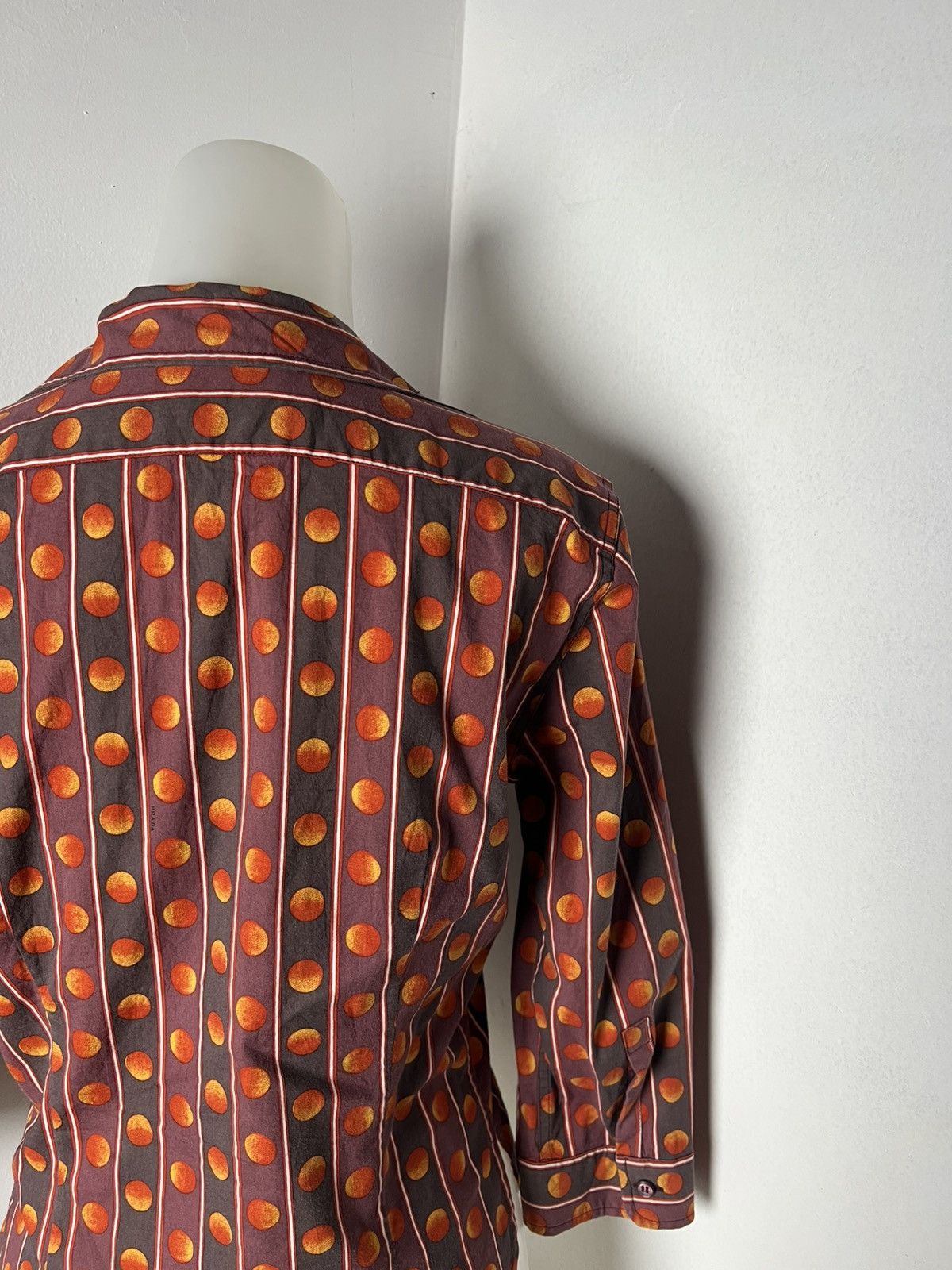 Prada Archive Prada Spring 2004 Eclipse Print Cropped Blouse Shirt Size M / US 6-8 / IT 42-44 - 7 Thumbnail