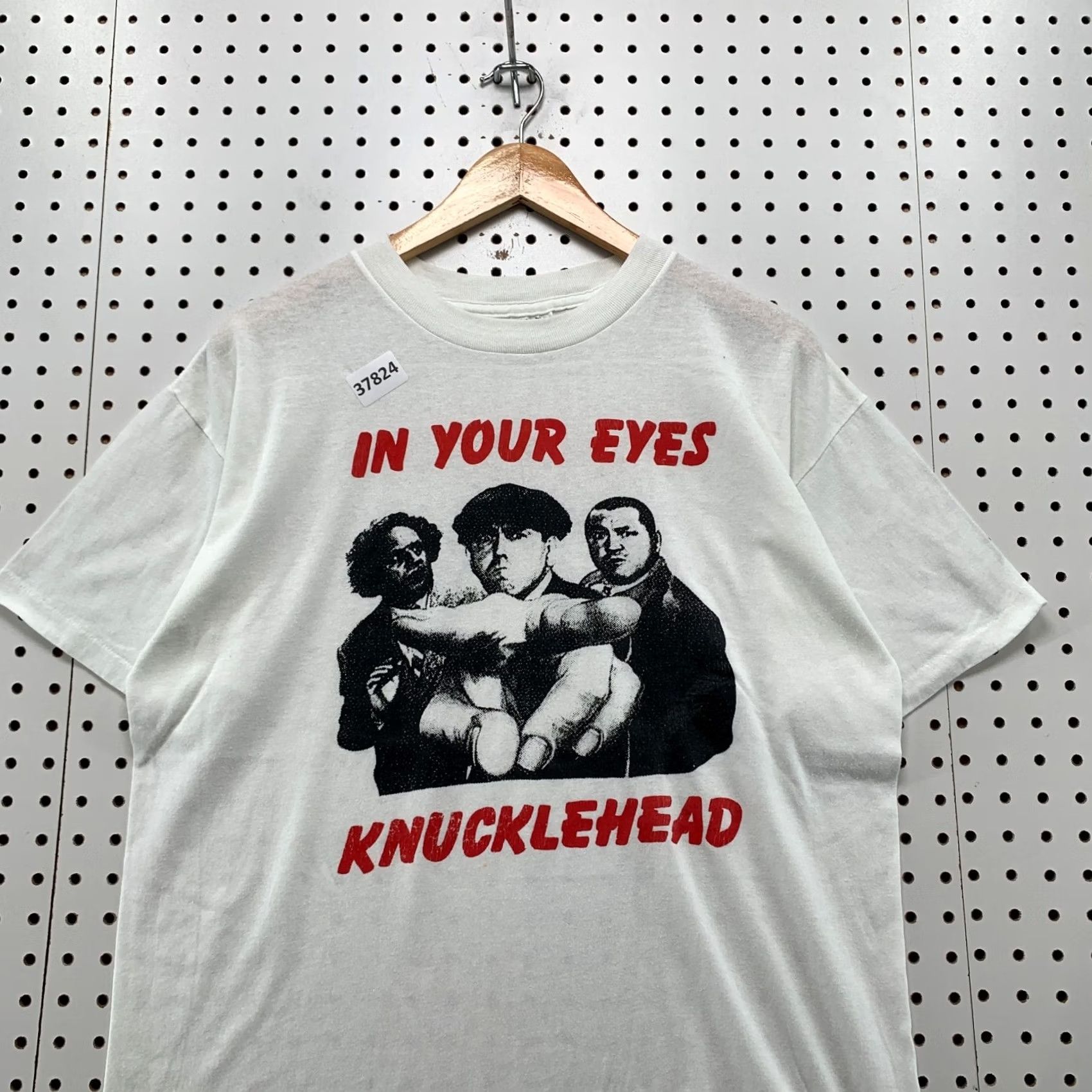Vintage VINTAGE Three Stooges Shirt Mens Large White Single Stitch Knuckle Head 90s Movie Size US L / EU 52-54 / 3 - 2 Thumbnail