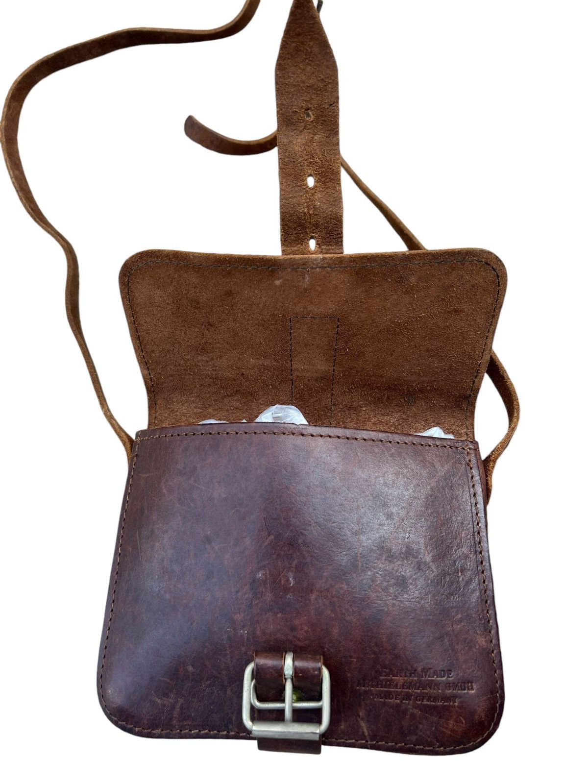 Leather Vintage Thielemann GMBH Scratches Patina Leather Mini Bag Size ONE SIZE - 13 Thumbnail