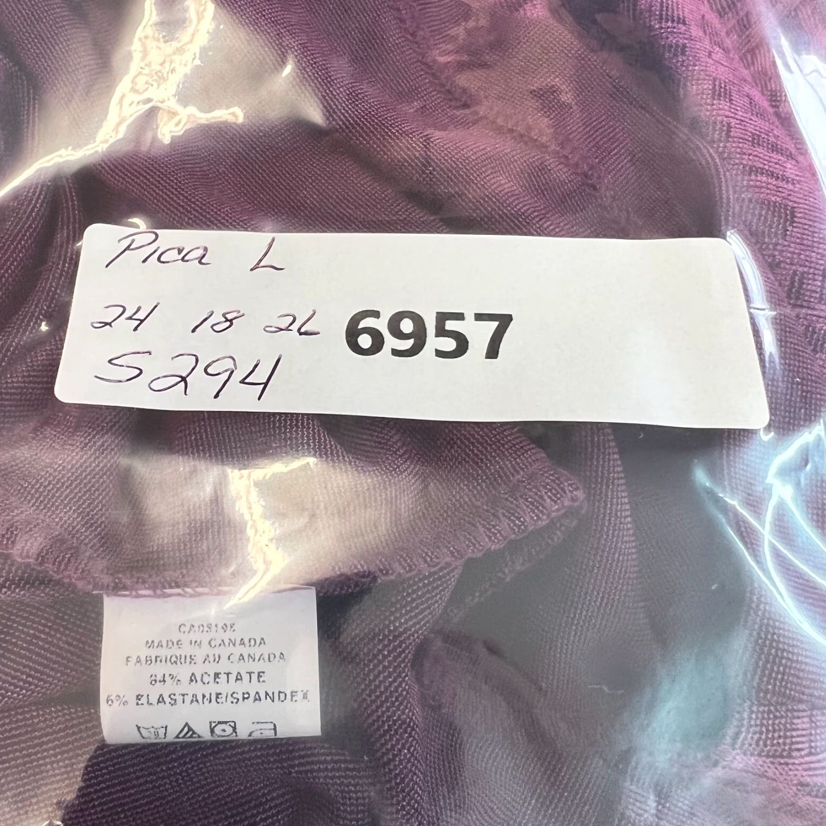 Vintage Picadilly Fashions Womens Blouse Collared Full Zip Long Sleeve Purple Sz L Knit 94% Acetate 6% Spandex Casual Size L / US 10 / IT 46 - 7 Thumbnail