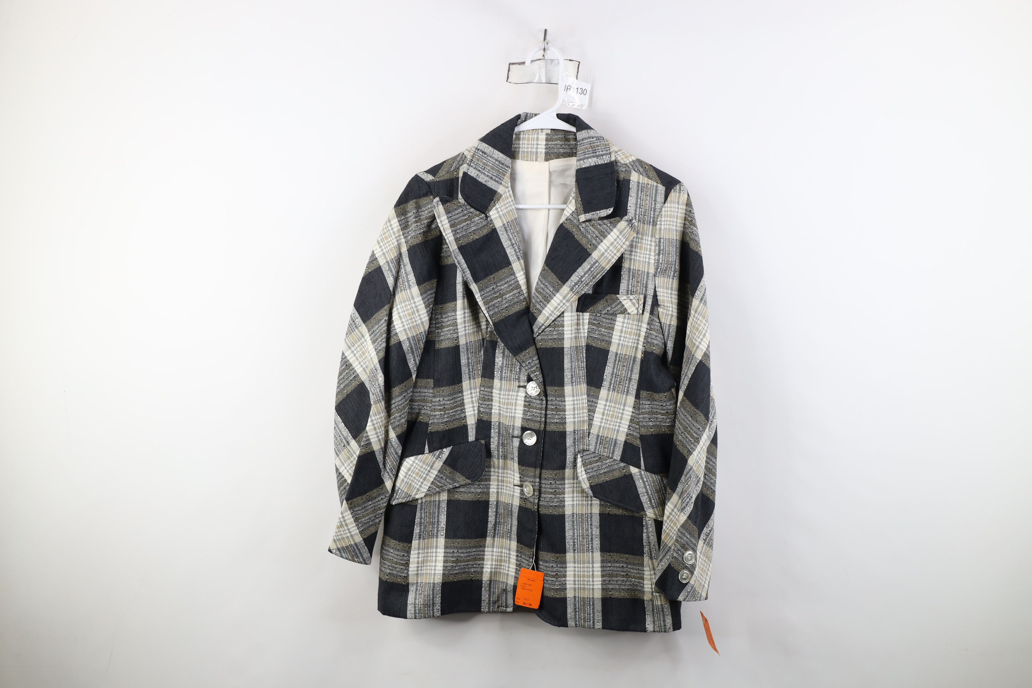 Vintage Deadstock Vintage 70s Streetwear Suit Coat Jacket Plaid Size XXL / US 16-18 / IT 52-54 - 1 Thumbnail