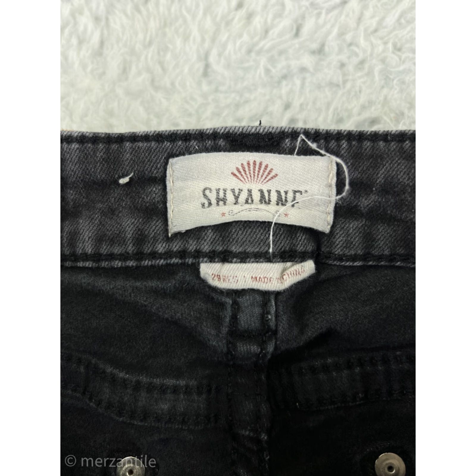 Vintage Shyanne Jeans Women's 24 Black Denim Bootcut Embroidered 5-Pocket Stretch Regular Vintage: No Size 42" / US 20 - 4 Thumbnail