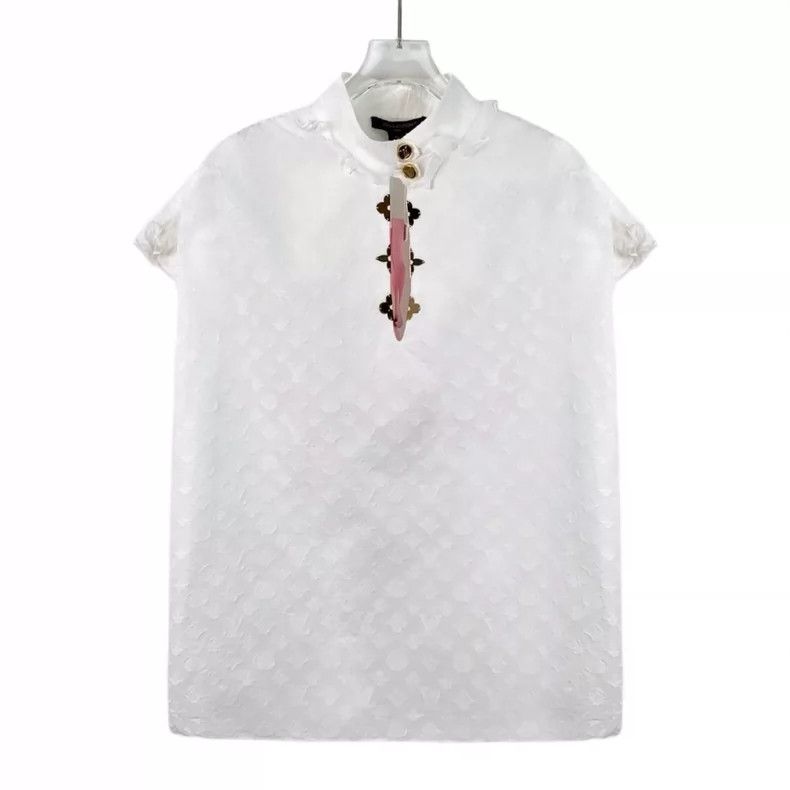 Louis Vuitton Louis Vuitton White logo jacquard full-print cotton lace s Size XS / US 0-2 / IT 36-38 - 1 Thumbnail