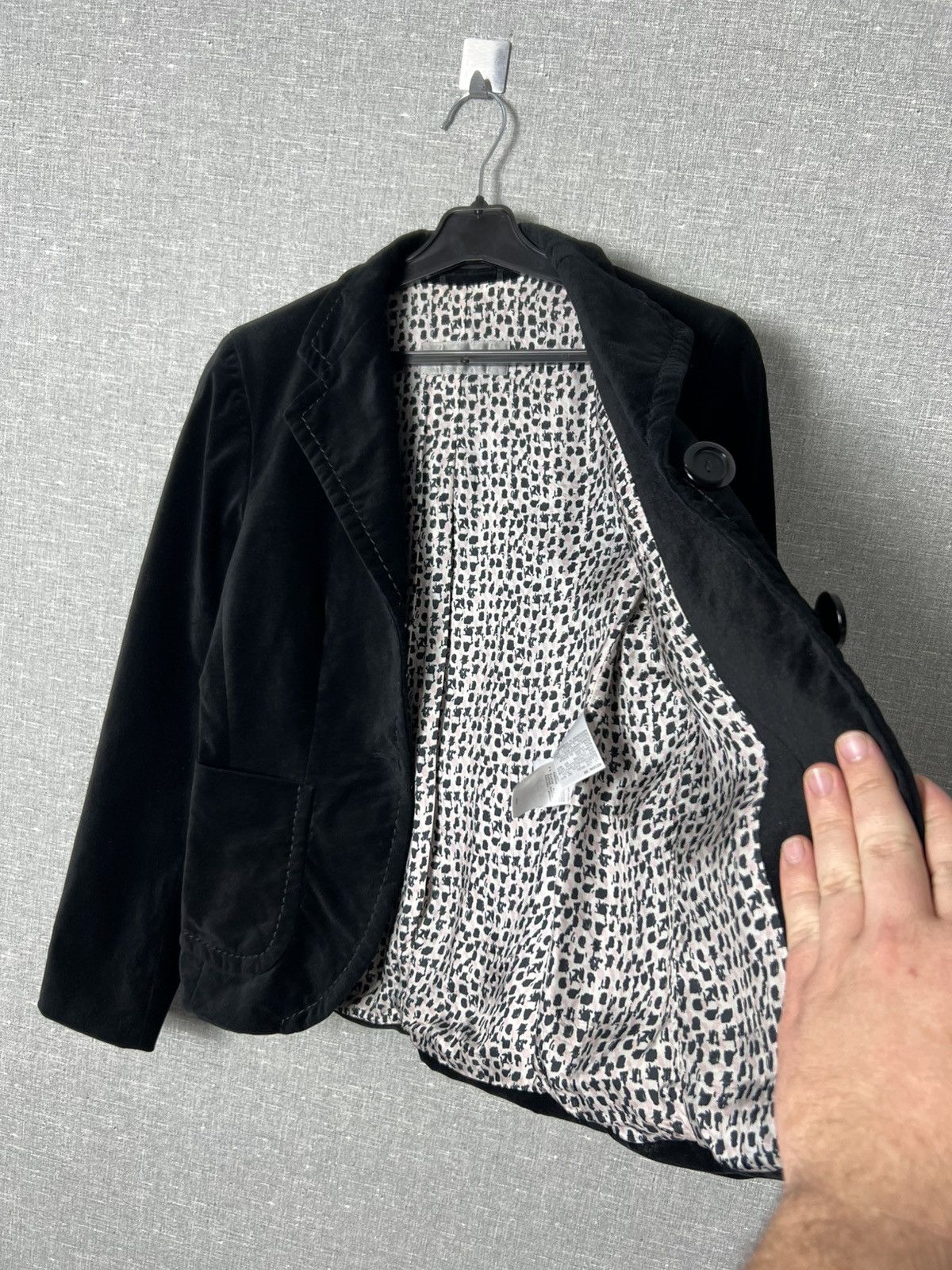 Max Mara Max Mara Black Velour Blazer Jacket Size US4 Size S / US 4 / IT 40 - 10 Thumbnail