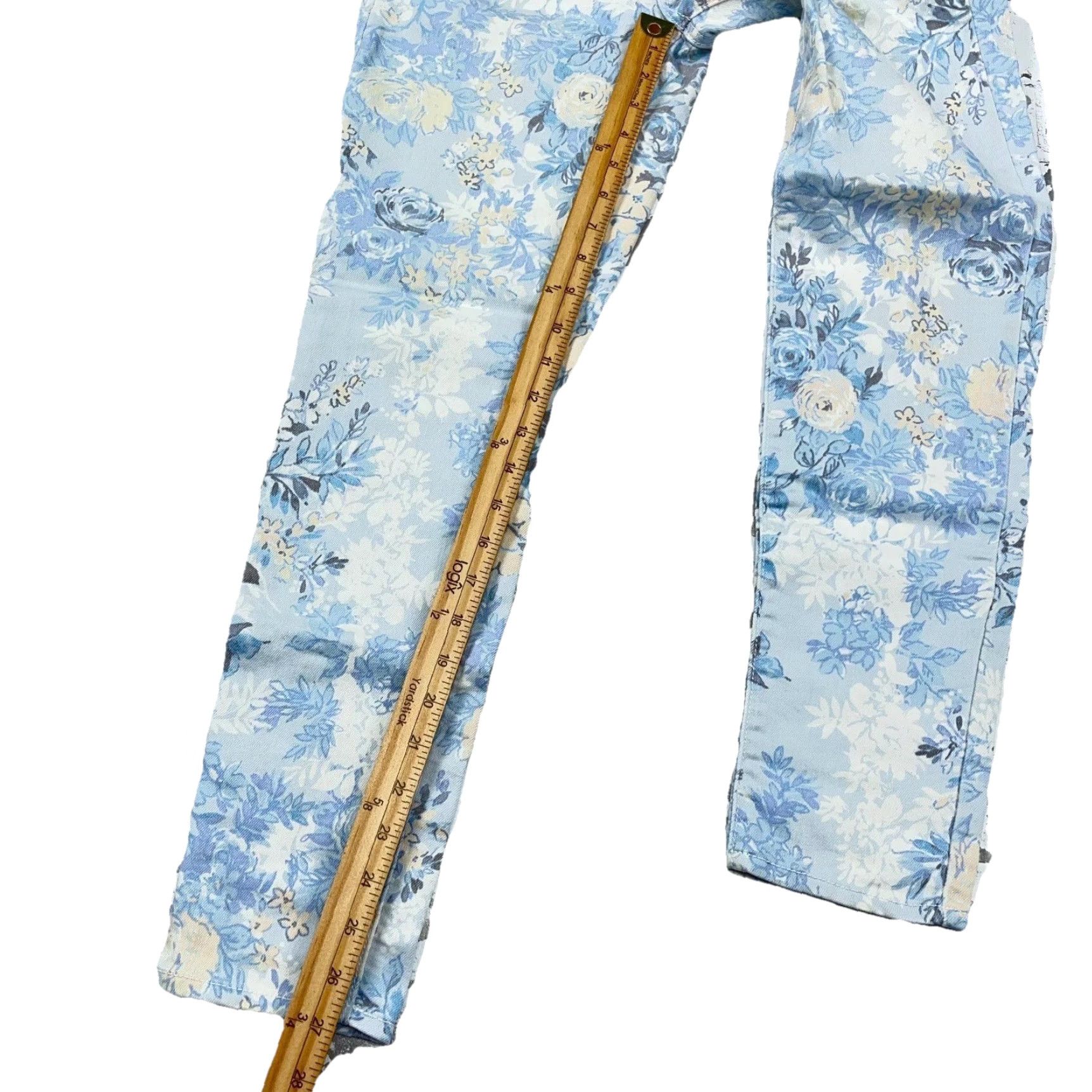 American Eagle Outfitters American Eagle Outfitters Jegging Jeans Womens Blue Floral 4 Short 27in Inseam Denim Stretch Pants Jeans Size 27" / US 4 / IT 40 - 6 Thumbnail