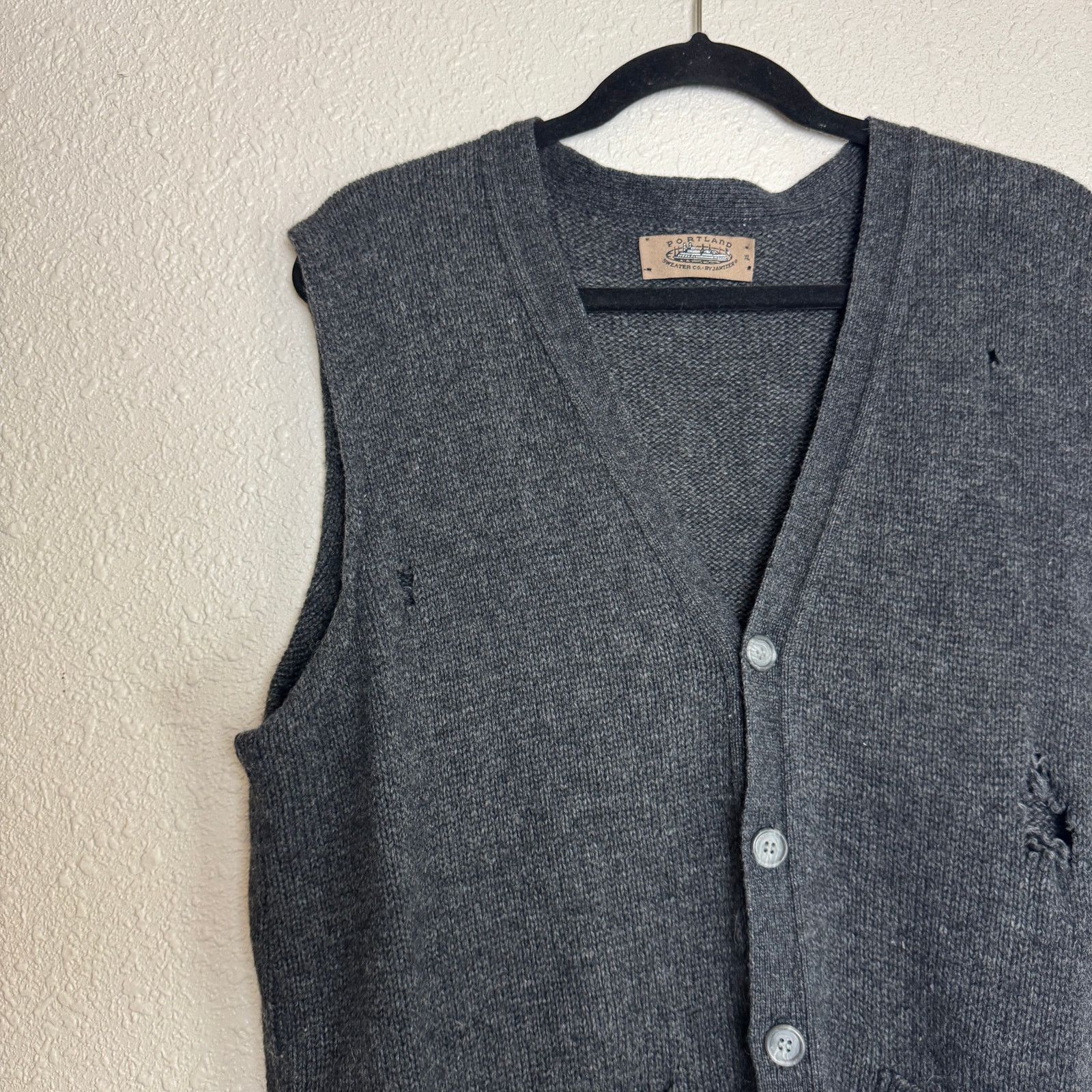 Other Portland Distressed Gray Vest Size XL Size US XL / EU 56 / 4 - 3 Thumbnail