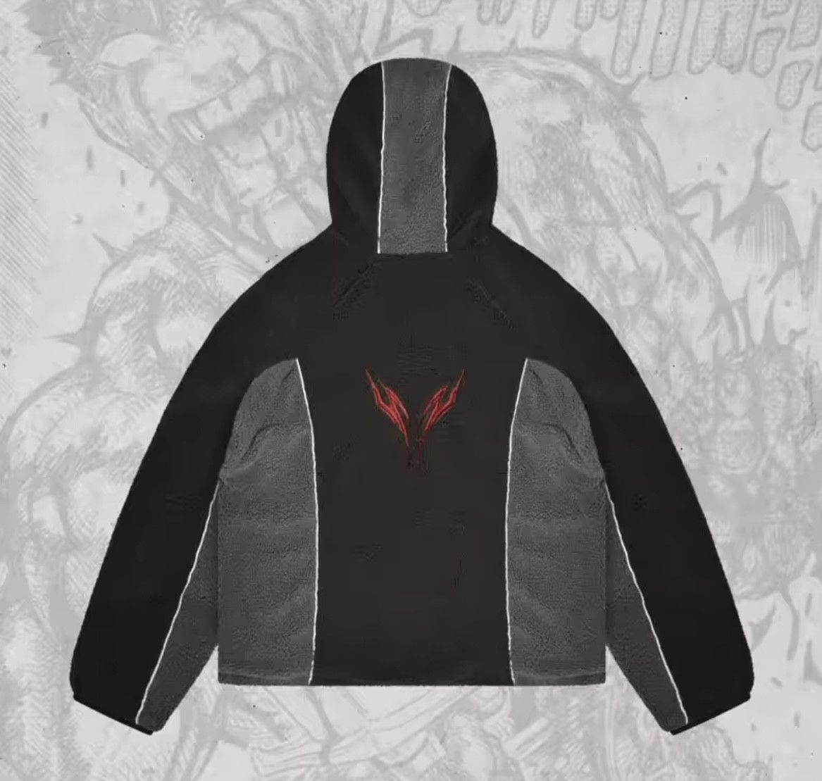 Other Y2K Fleece Jacket Embroidered Berserk Anime Zipper Hoodies Size US M / EU 48-50 / 2 - 1 Thumbnail