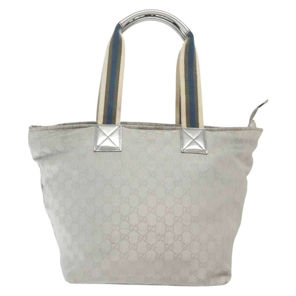 Gucci GUCCI GG Canvas Tote Bag Silver Size ONE SIZE - 3 Thumbnail